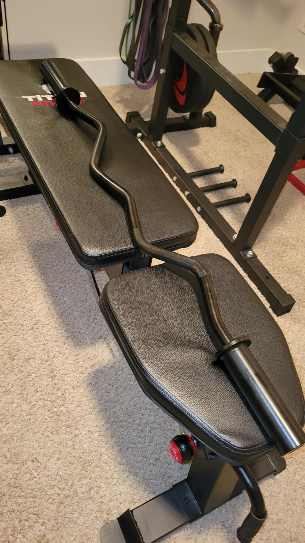 Olympic EZ Curl Barbell Bar 47