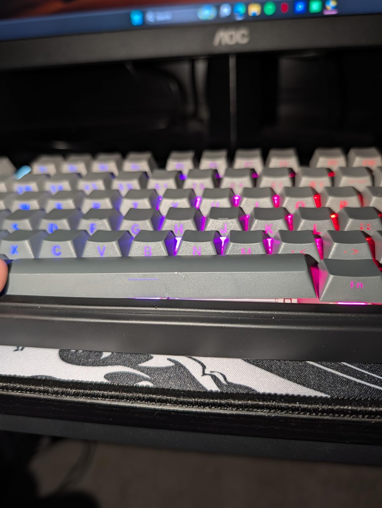 AULA F75 Pro Wireless Mechanical Keyboard,75% Hot Swappable Custom Keyboard with Knob,RGB Backlit,Pre-lubed Reaper Switches,Side Printed PBT Keycaps,2.4GHz/USB-C/BT5.0 Mechanical Gaming Keyboards customer photo 2