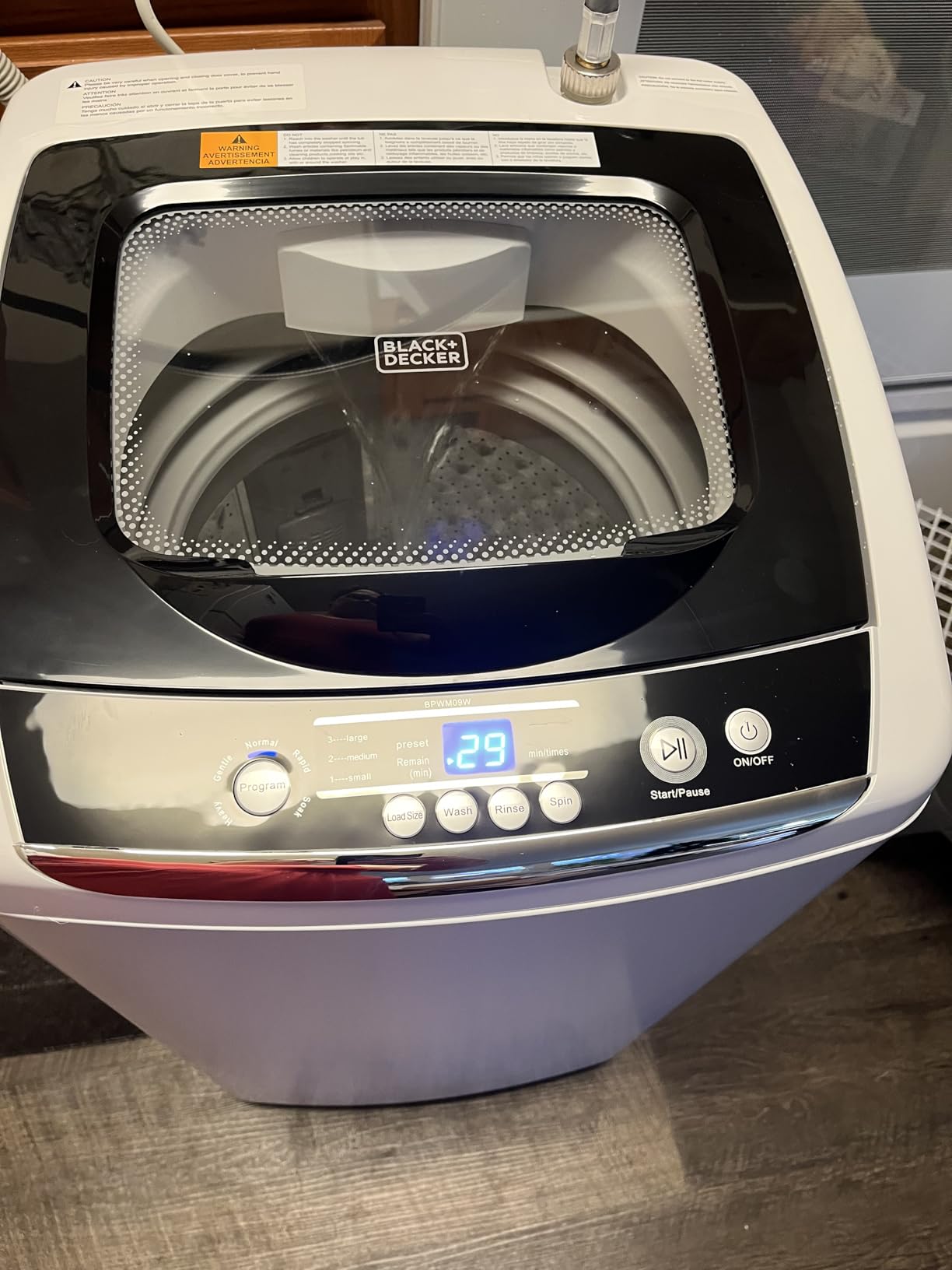 BLACK+DECKER 4.5 Cu. Ft. Front Load Washer, 120V, BFLW45M, White customer photo 1