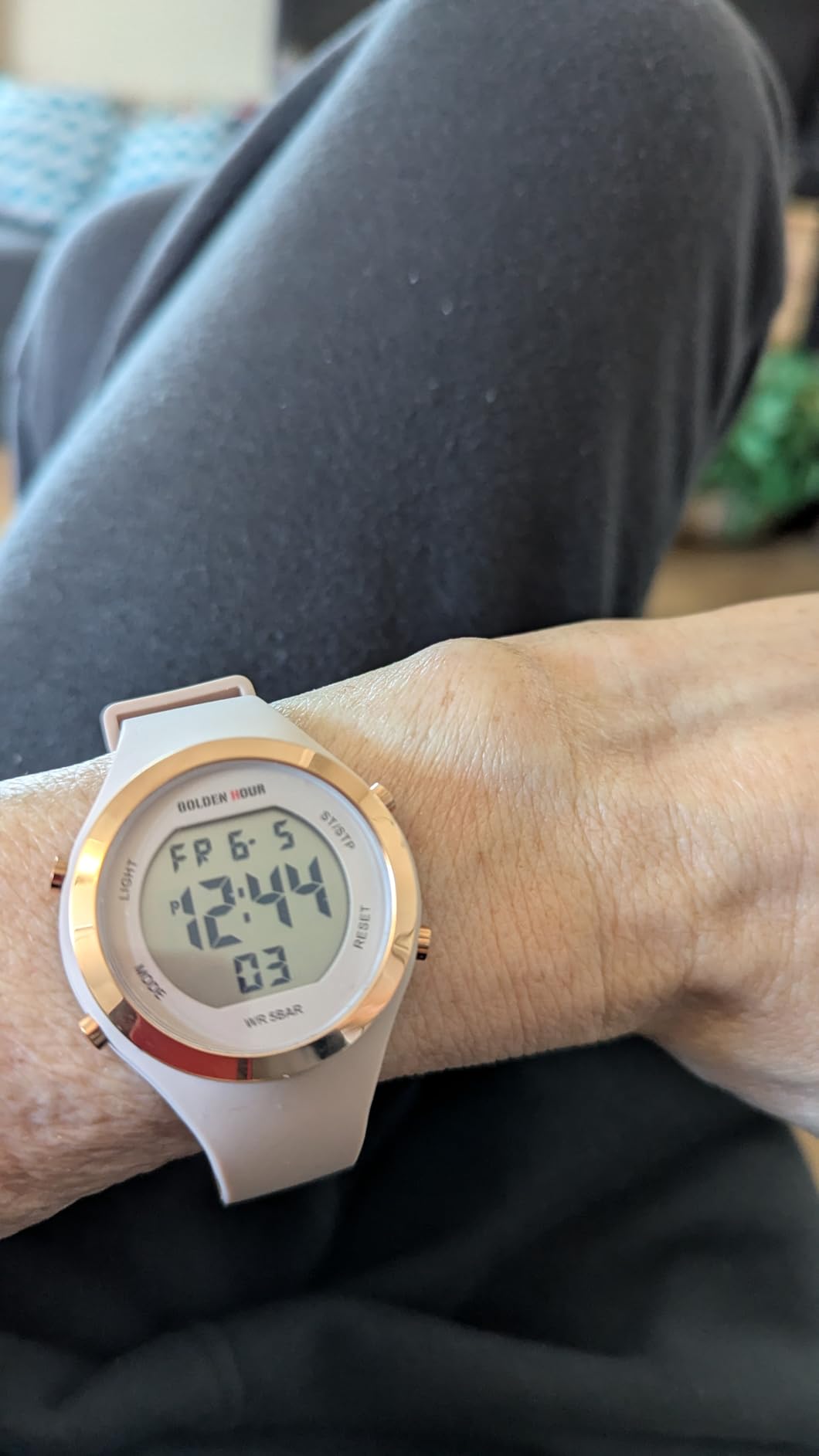 GOLDEN HOUR Waterproof Sport Women's Digital Chronograph Silicone Strap Watch customer photo 2