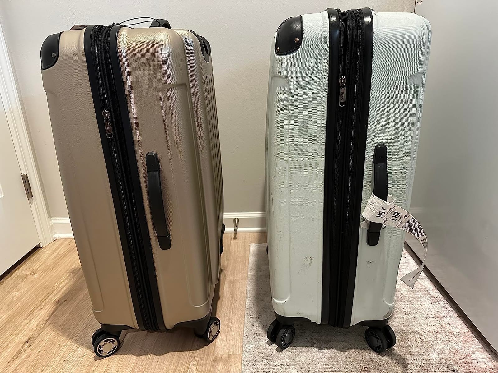 Kenneth Cole REACTION Renegade Luggage Expandable 8-Wheel Spinner Lightweight Hardside Suitcase, Periwinkle Blue, 28-Inch Checked customer photo 2