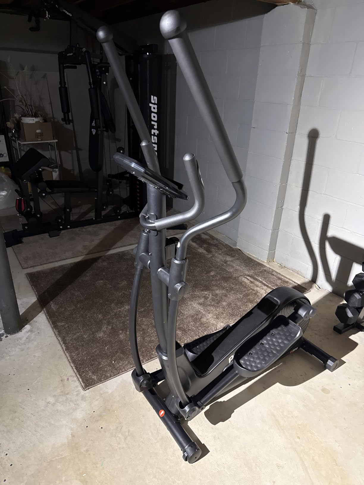 pooboo Elliptical Machine, Elliptical Exercise Machine with 16-Level Resistance&Quiet Magnetic Driving System, Elliptical Machine for Home with LCD Monitor,15-17IN Stride customer photo 1