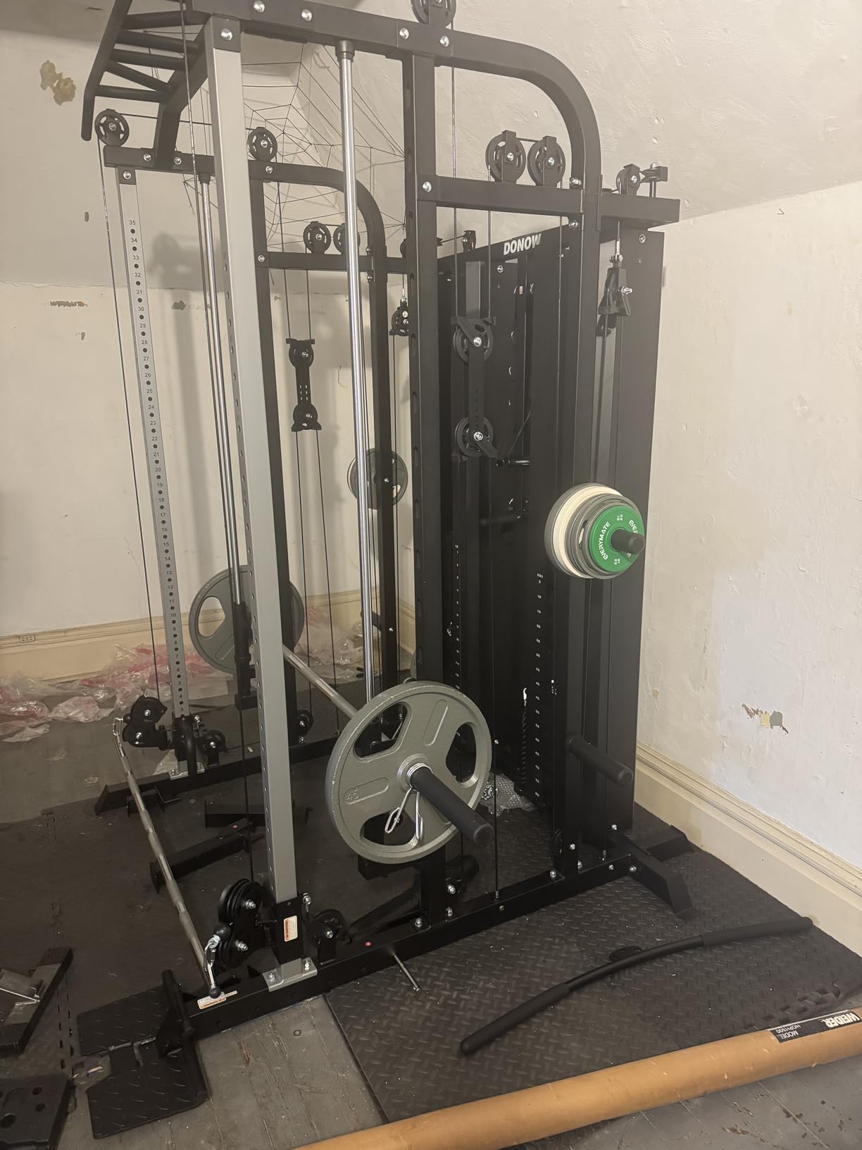 DONOW Smith Machine with Weight Stacks Home Gym System Cable Crossover customer photo 2