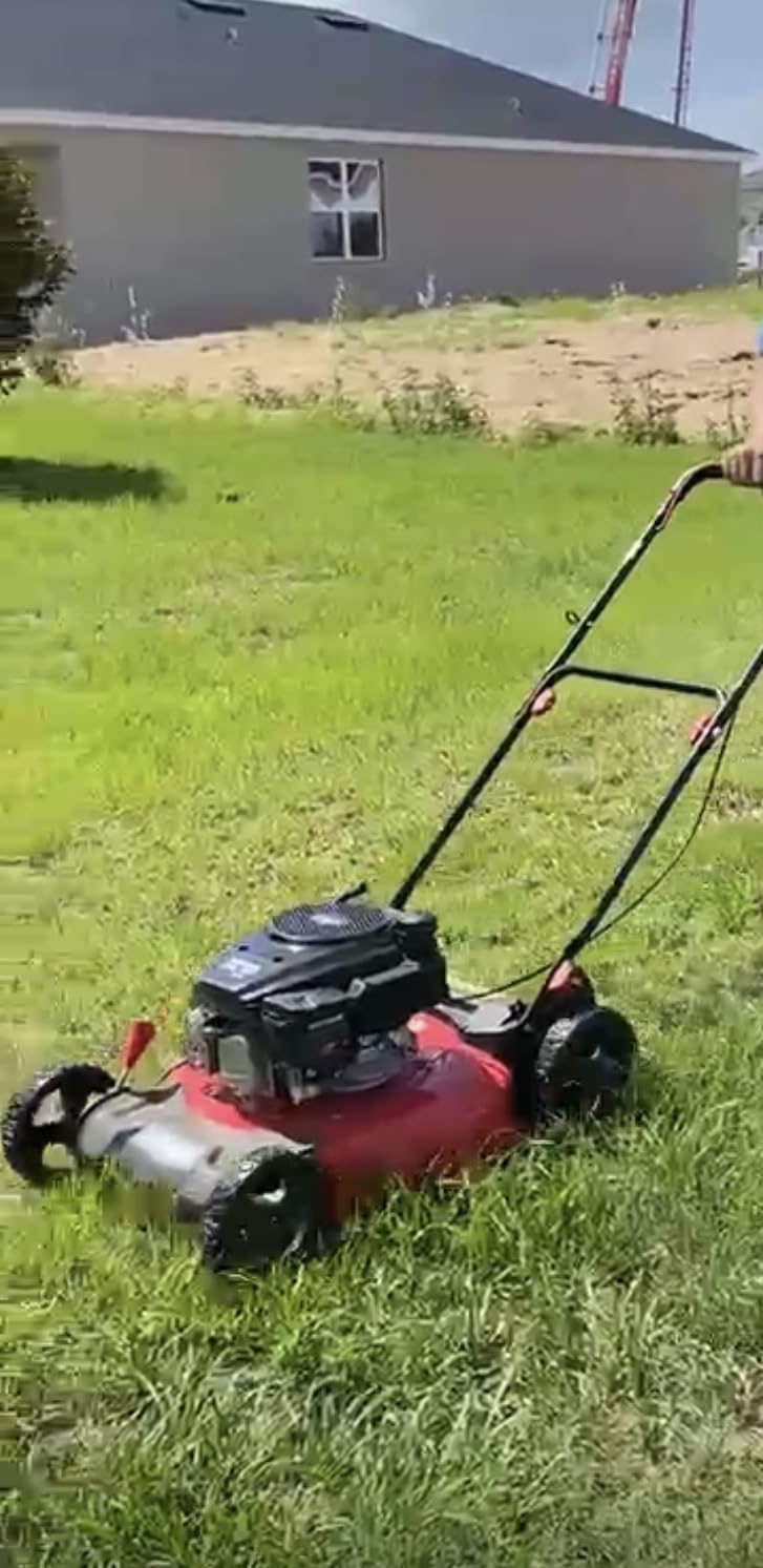 PowerSmart EasyCut 18-Inch Gas Lawn Mower, 144cc 4-Cycle Engine, Walk-Behind Push Lawn Mower, Side Discharge, 5-Position Height Adjustment, Ideal for Small Yards customer photo 1