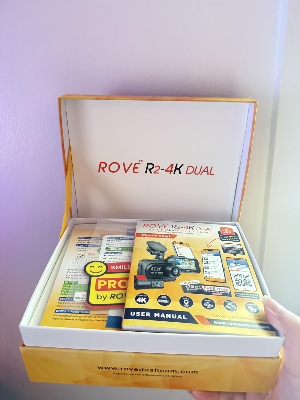 ROVE R2-4K Dual Dash Cam Front and Rear, STARVIS 2 Sensor, Free 128GB Card customer photo 1
