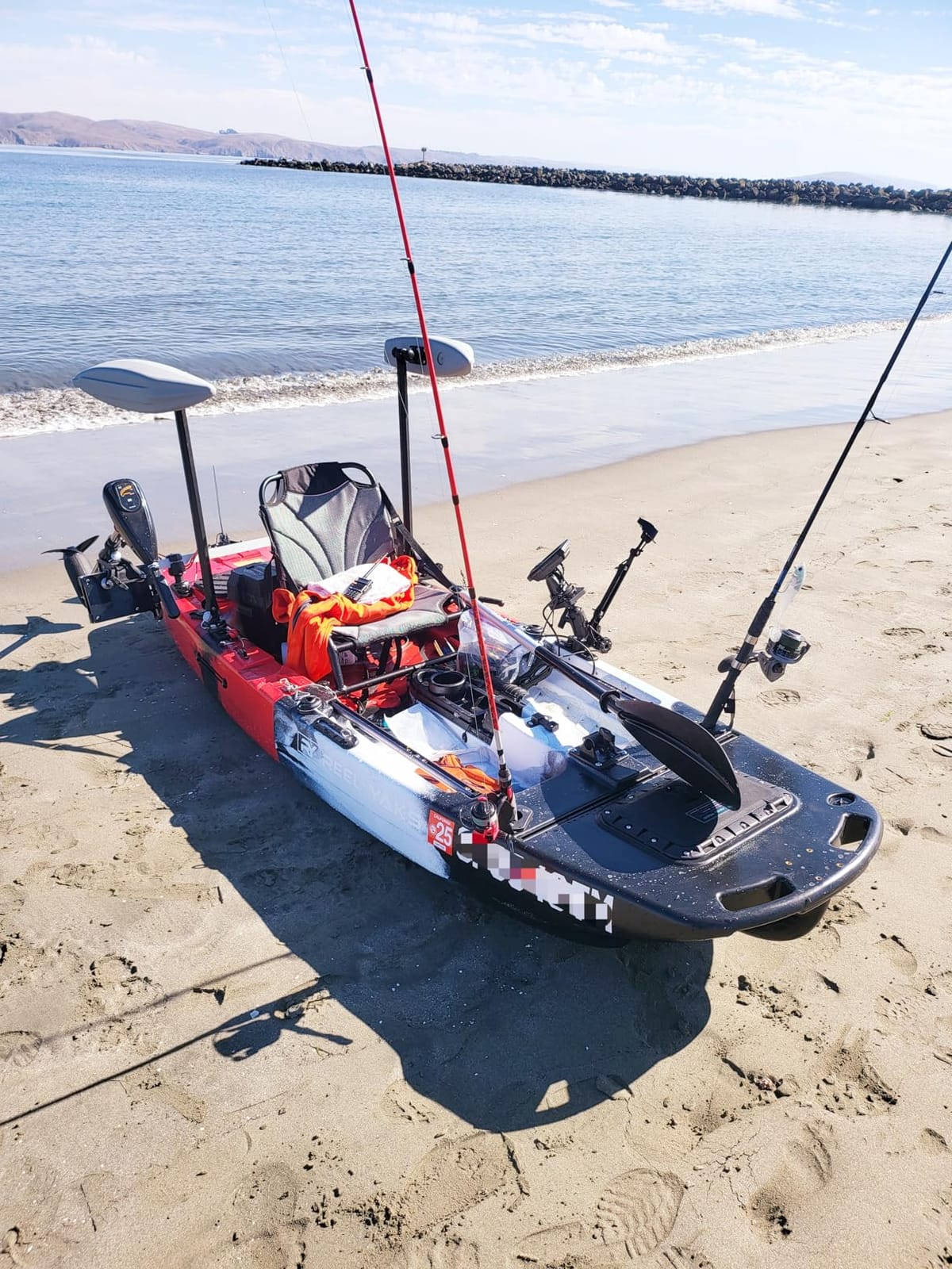 Reel Yaks Raider Modular Fishing Kayak - 9.5ft, 380 lbs Capacity, Red White Black - Pedal Fishing Kayaks for Adults & Youth, Sit on Top, Compact Storage, Lightweight, Easy Transport customer photo 2