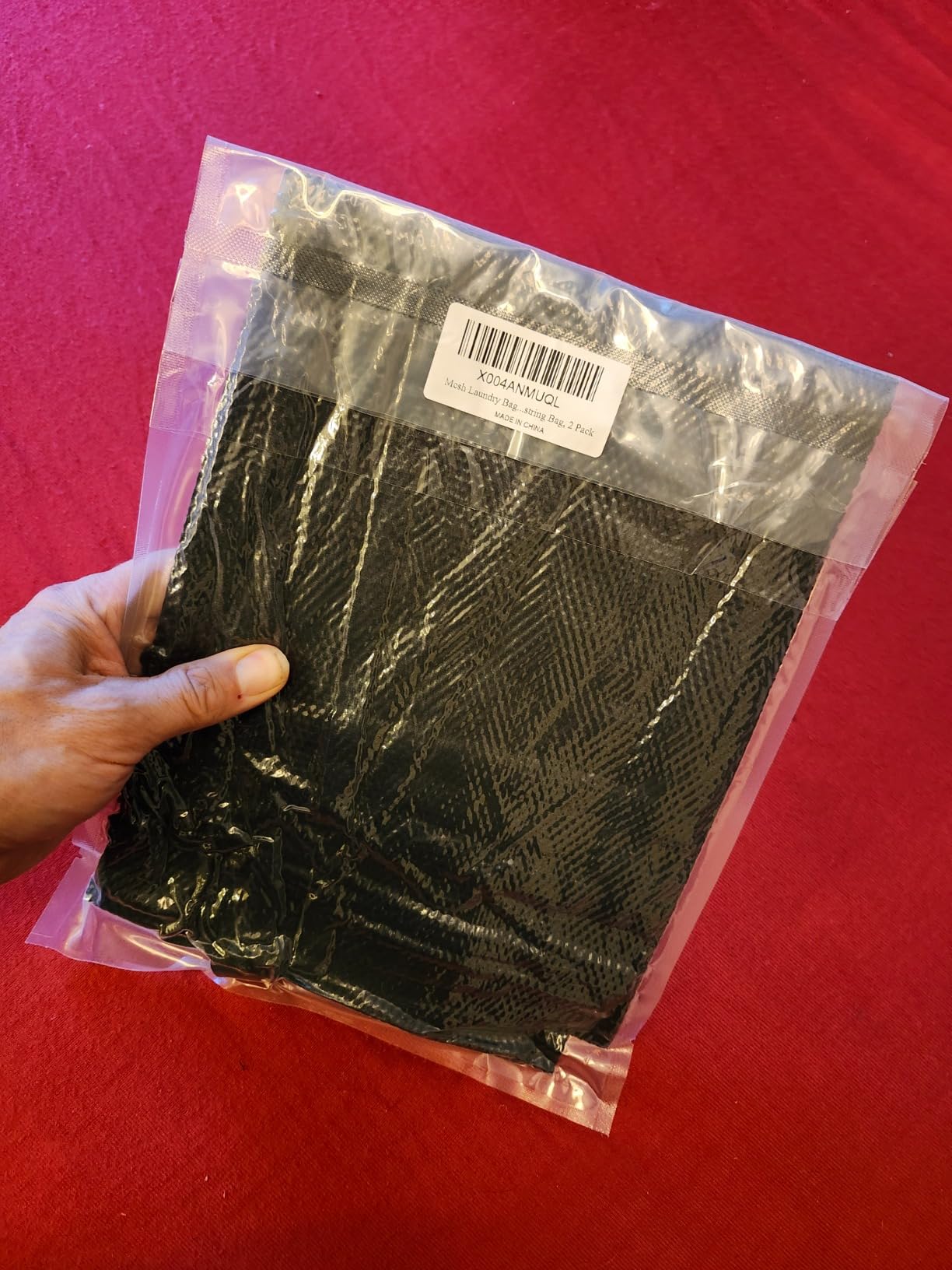2 Pack Mesh Laundry Bags 23x34 Inch Drawstring Locking for Travel Home customer photo 2