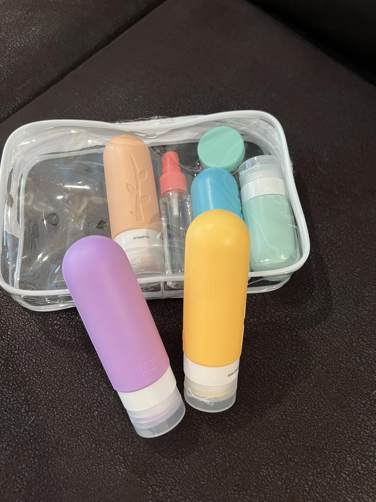 Aeomni 19pack TSA Approved Travel Bottles for Toiletries - Silicone travel size Containers, Leak Proof Size Toiletries, Refillable Shampoo and Conditioner Bottles, Travel Essentials customer photo 1