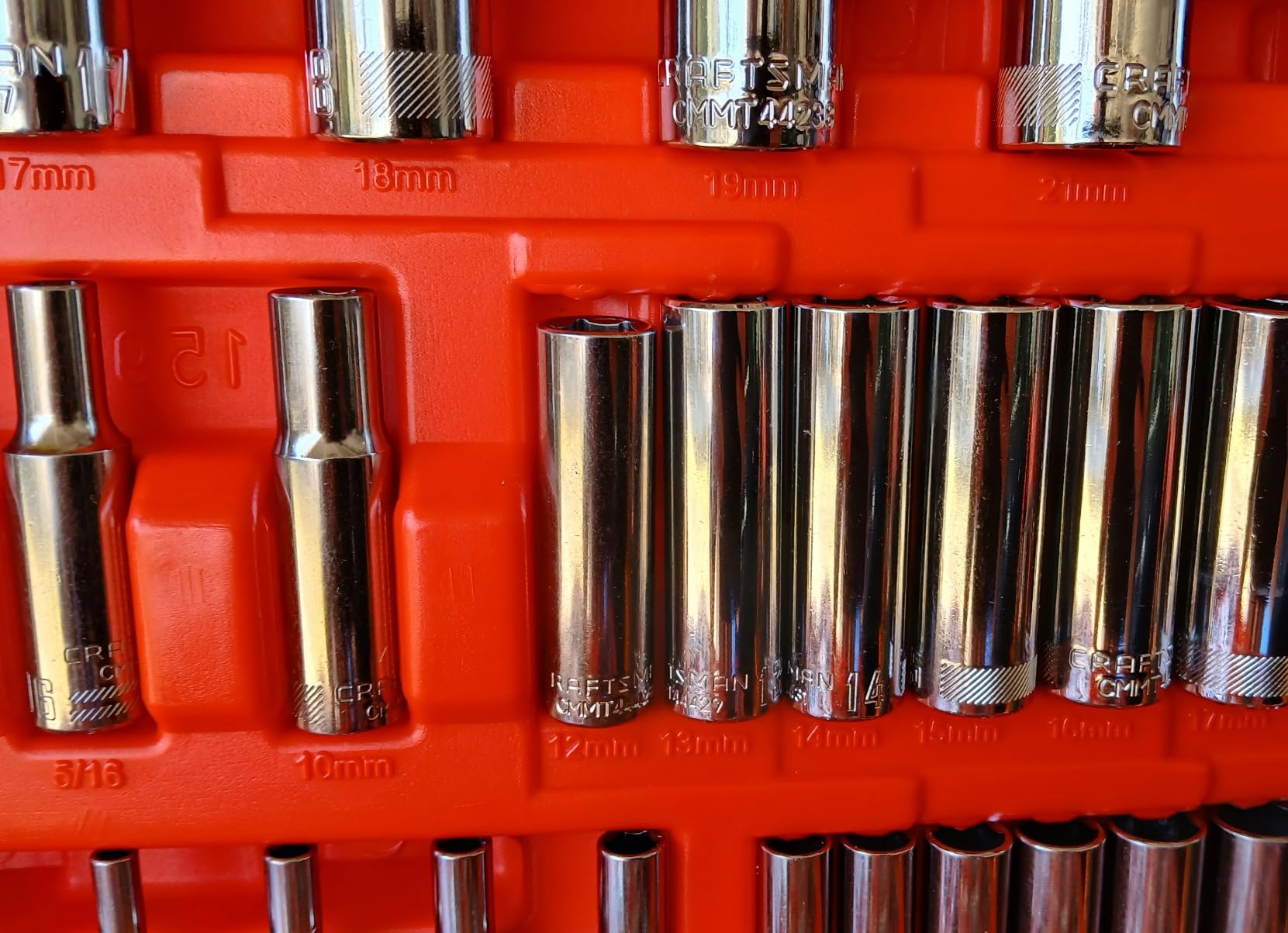 CRAFTSMAN Socket Set, 159 Piece Socket Wrench Set Mechanics Tools 1/4-in., 3/8-in., and 1/2-in(, 6 Point and 12 Point, 90-Tooth (CMMT12125) customer photo 2