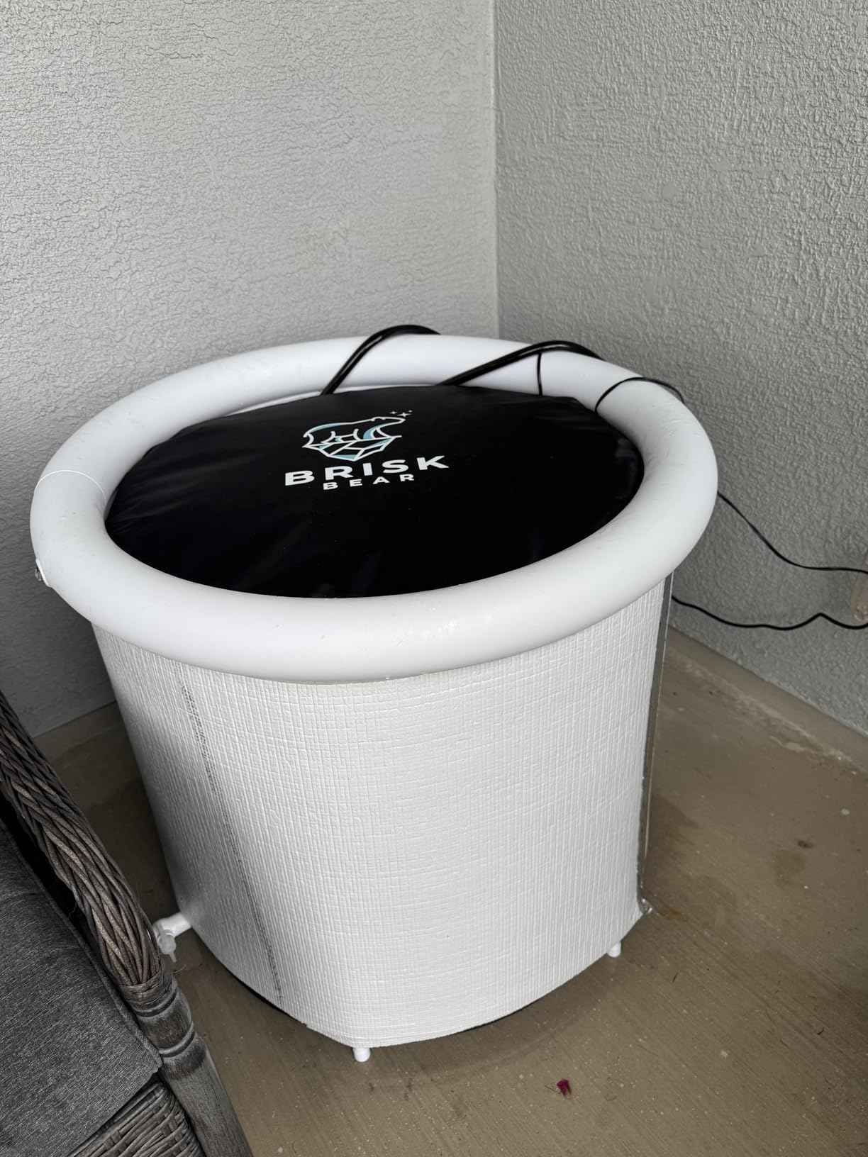 XL Oval Ice Bath Tub for Athletes with Cover by Brisk Bear - Extra Large Cold Plunge Tub for Recovery - Ice Tub with Digital Timer, Thermometer & Reusable Ice Molds - Cold Plunge to Soothe Muscles customer photo 1