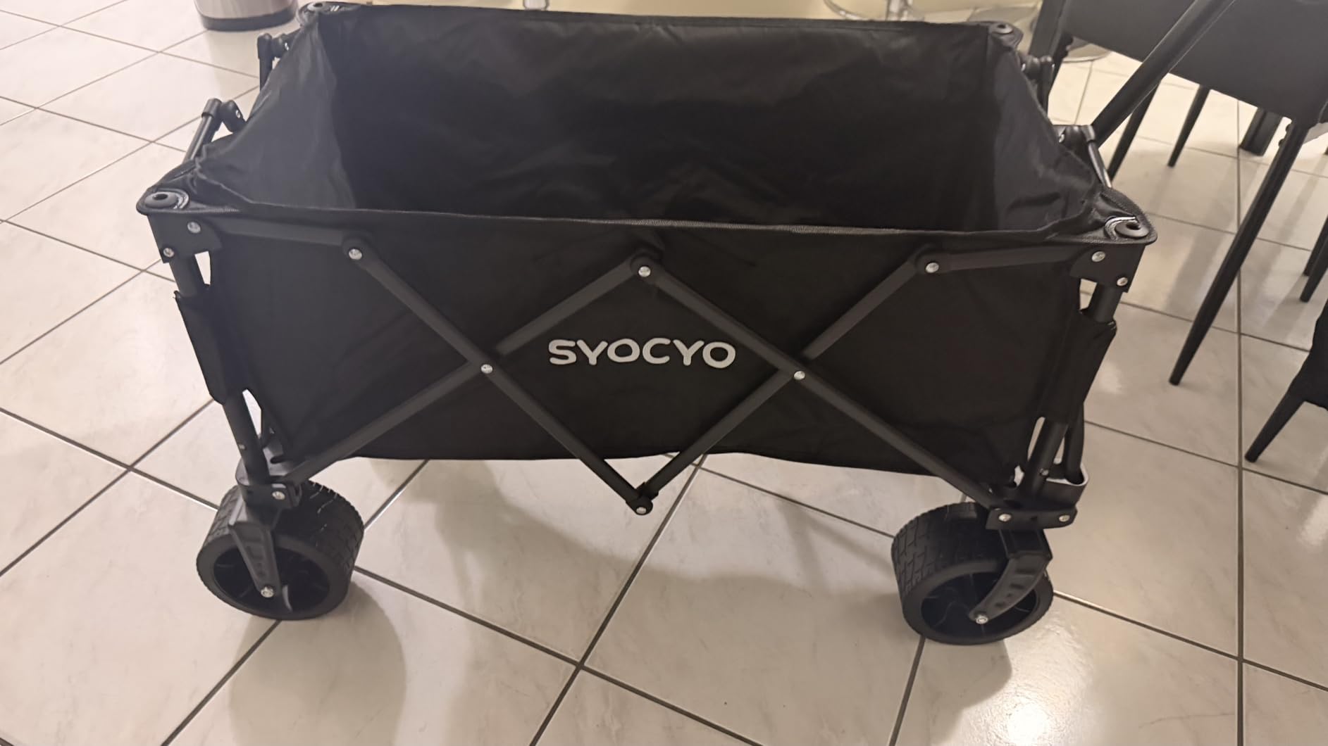 Beach Wagon 420LBS – Heavy Duty Wagons Carts Foldable, Collapsible Wagon with Big Wheels for Sand & Cup Holders for Camping Garden Sports Grocery customer photo 1