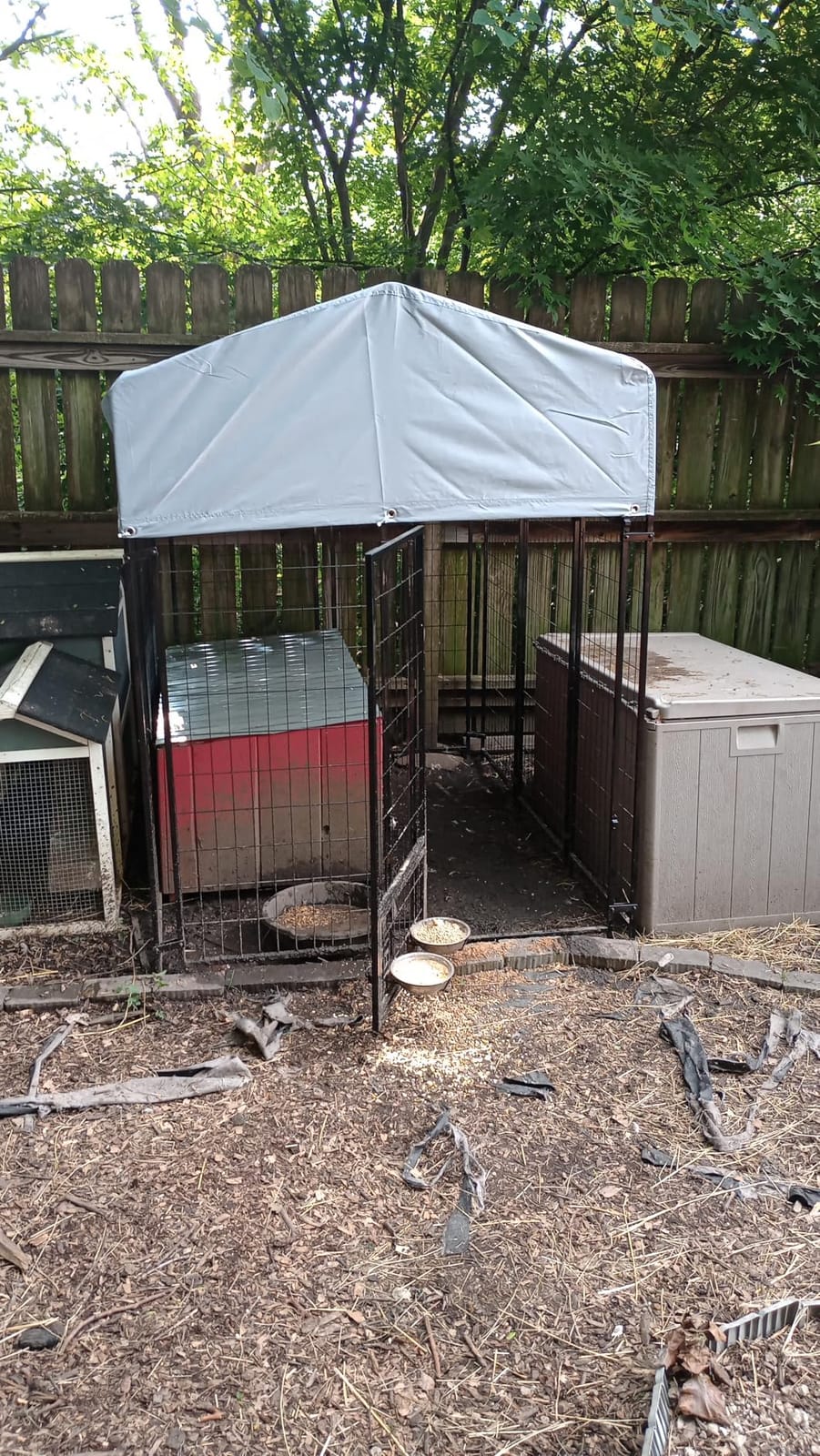 Oranland 8x4x6 FT Dog Kennel Outdoor for Large Dogs with Silver Roof customer photo 1