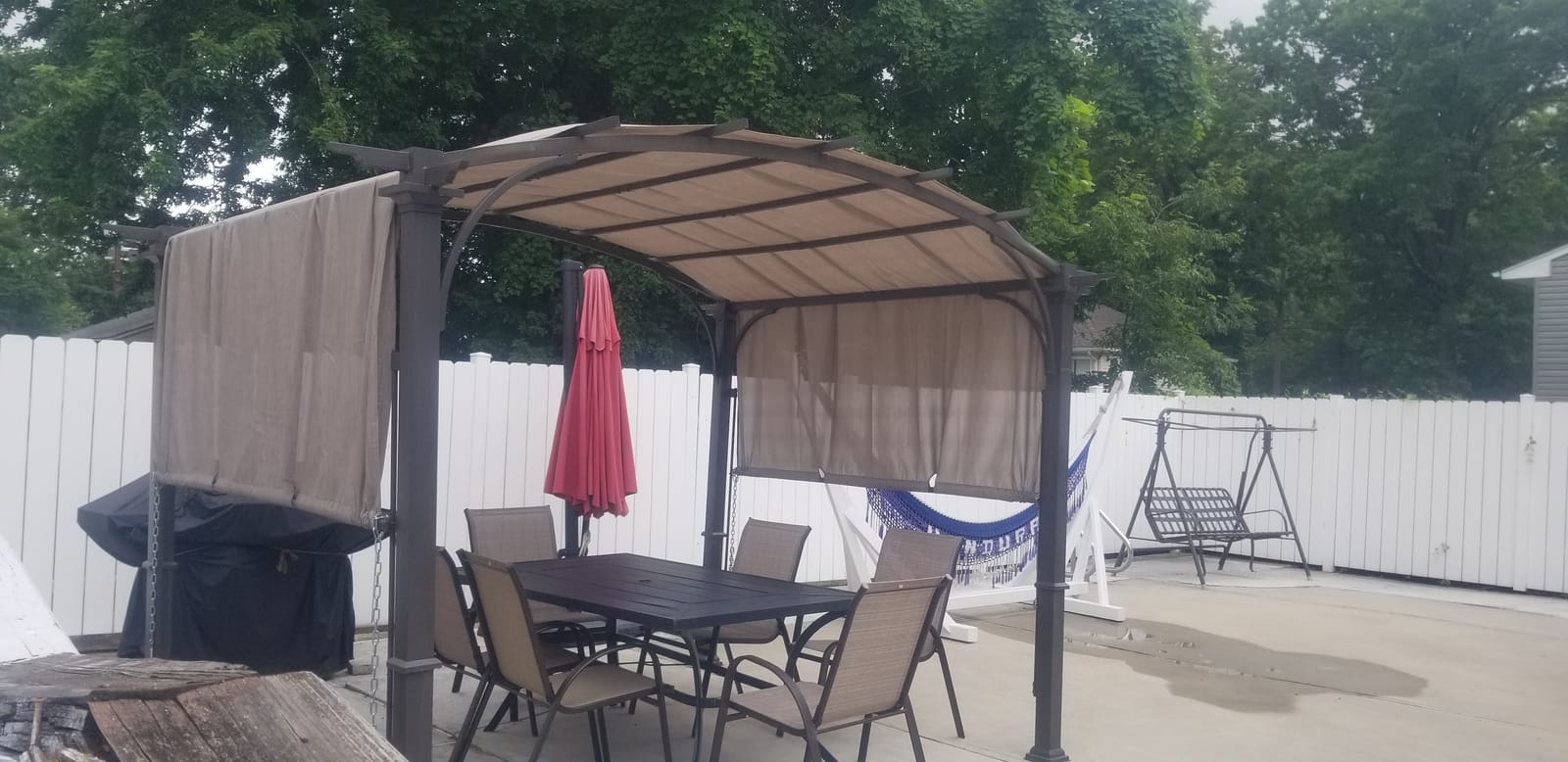 ABCCANOPY Arched Pergola 10'x12' with Retractable Sun Shade, Beige customer photo 2
