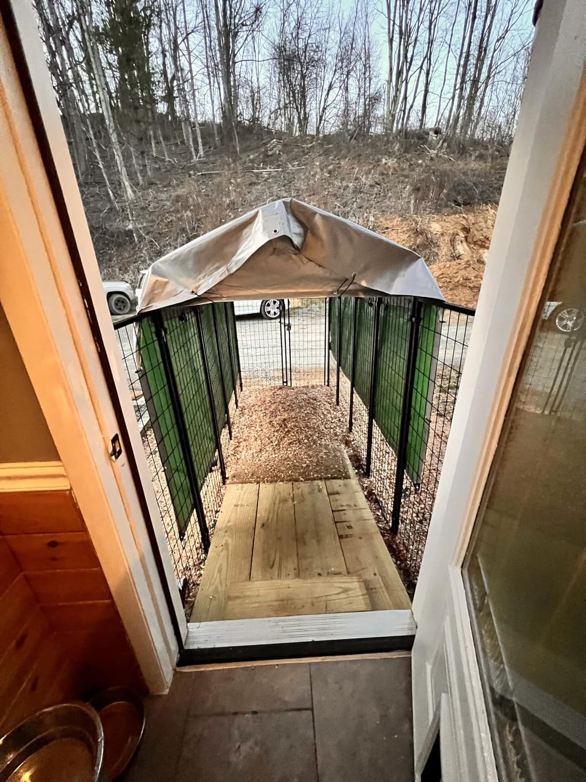 HITTITE 8x4x6 FT Large Outdoor Dog Kennel, Expandable Modular Dog Kennel Outside, Heavy Duty Welded Wire Steel Dog Run Dog Playpen Fence with Gray Roof Cover for Backyard customer photo 2