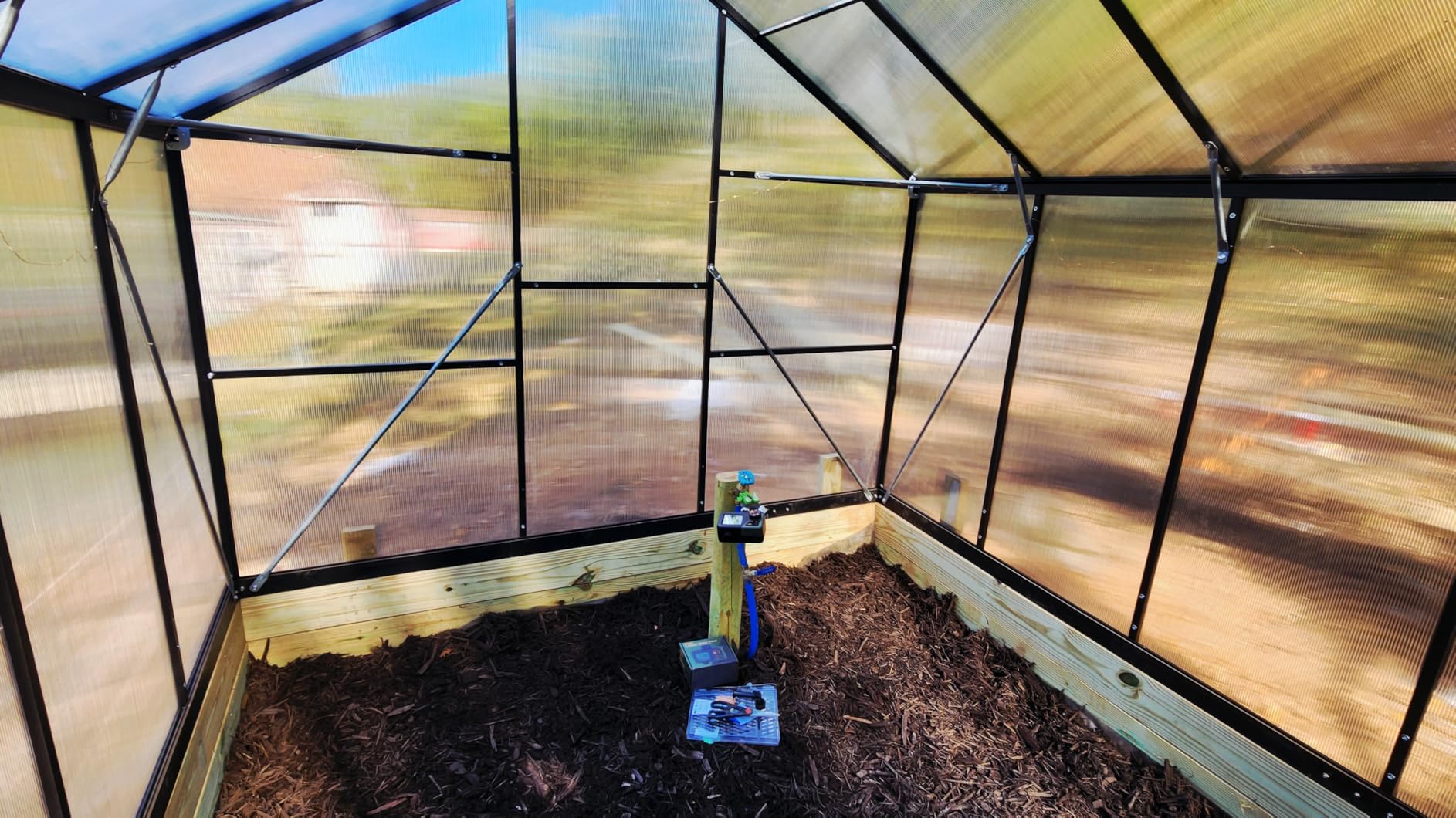 6x4FT Greenhouse with Hygrometer, Windproof Warm Plant Green Houses customer photo 1