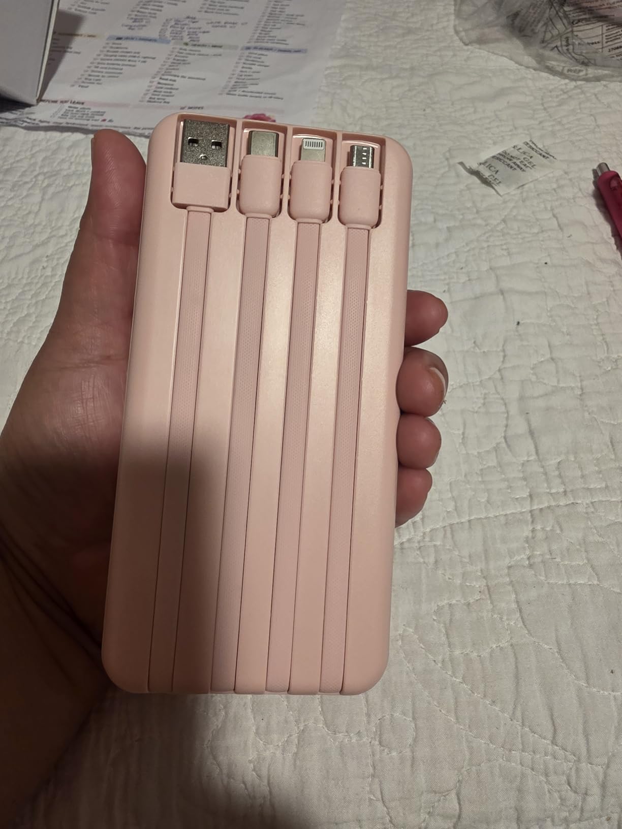 OHOVIV Portable Charger Power Bank 50000mAh,4 Built-in Cables Battery Pack customer photo 1
