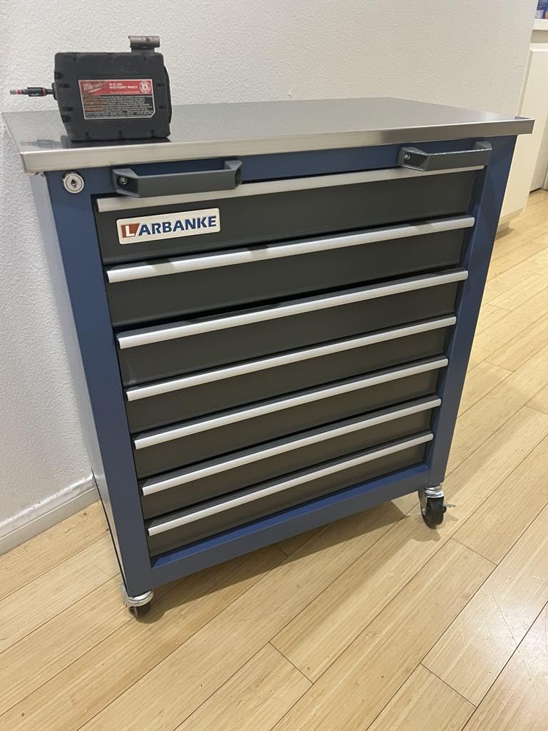 LARBANKE 7-Drawer Rolling Tool Chest with Wheels&Foot Pads,Bluetool Cabinet customer photo 1