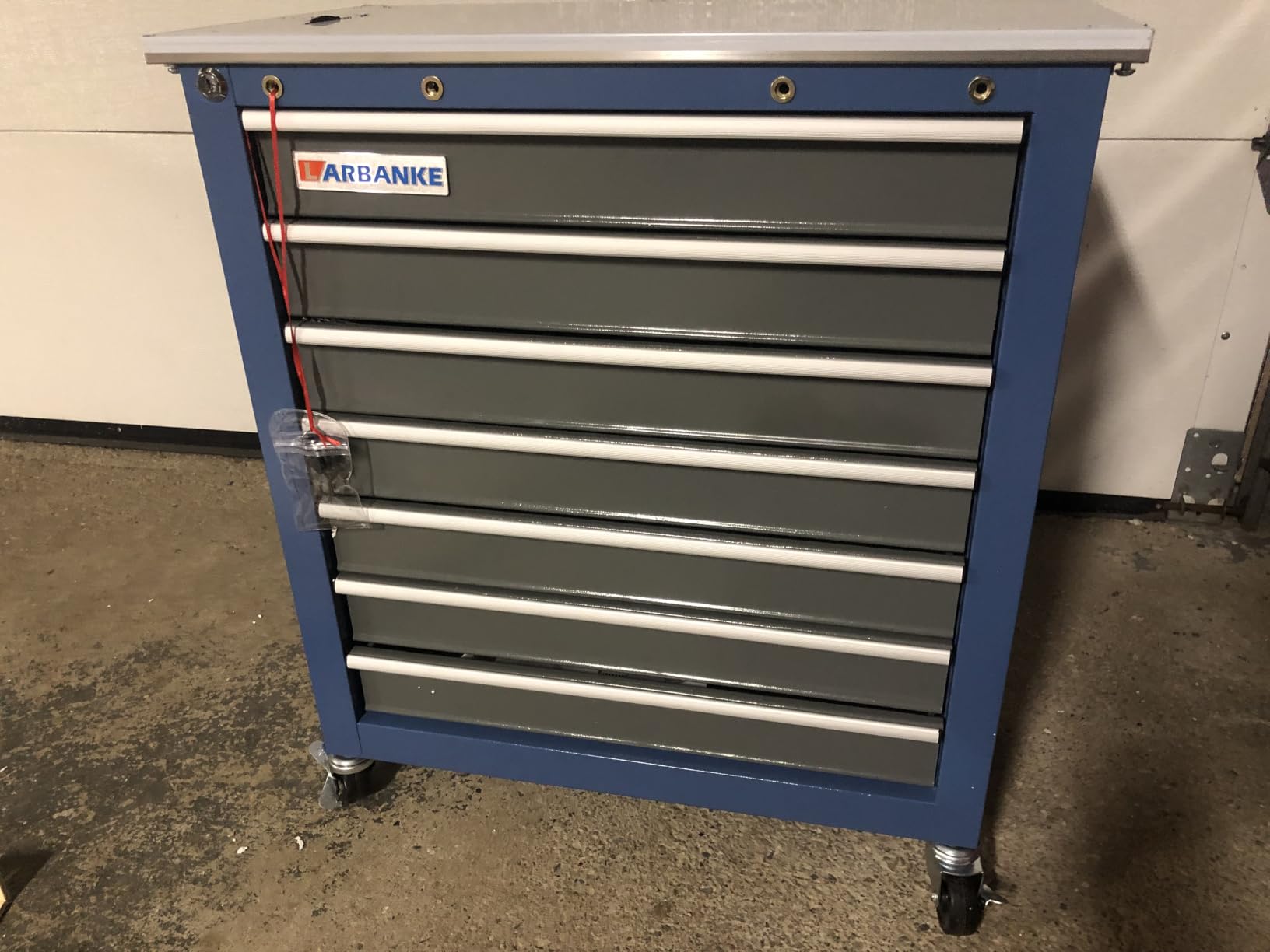 LARBANKE 7-Drawer Rolling Tool Chest with Wheels&Foot Pads,Bluetool Cabinet customer photo 2