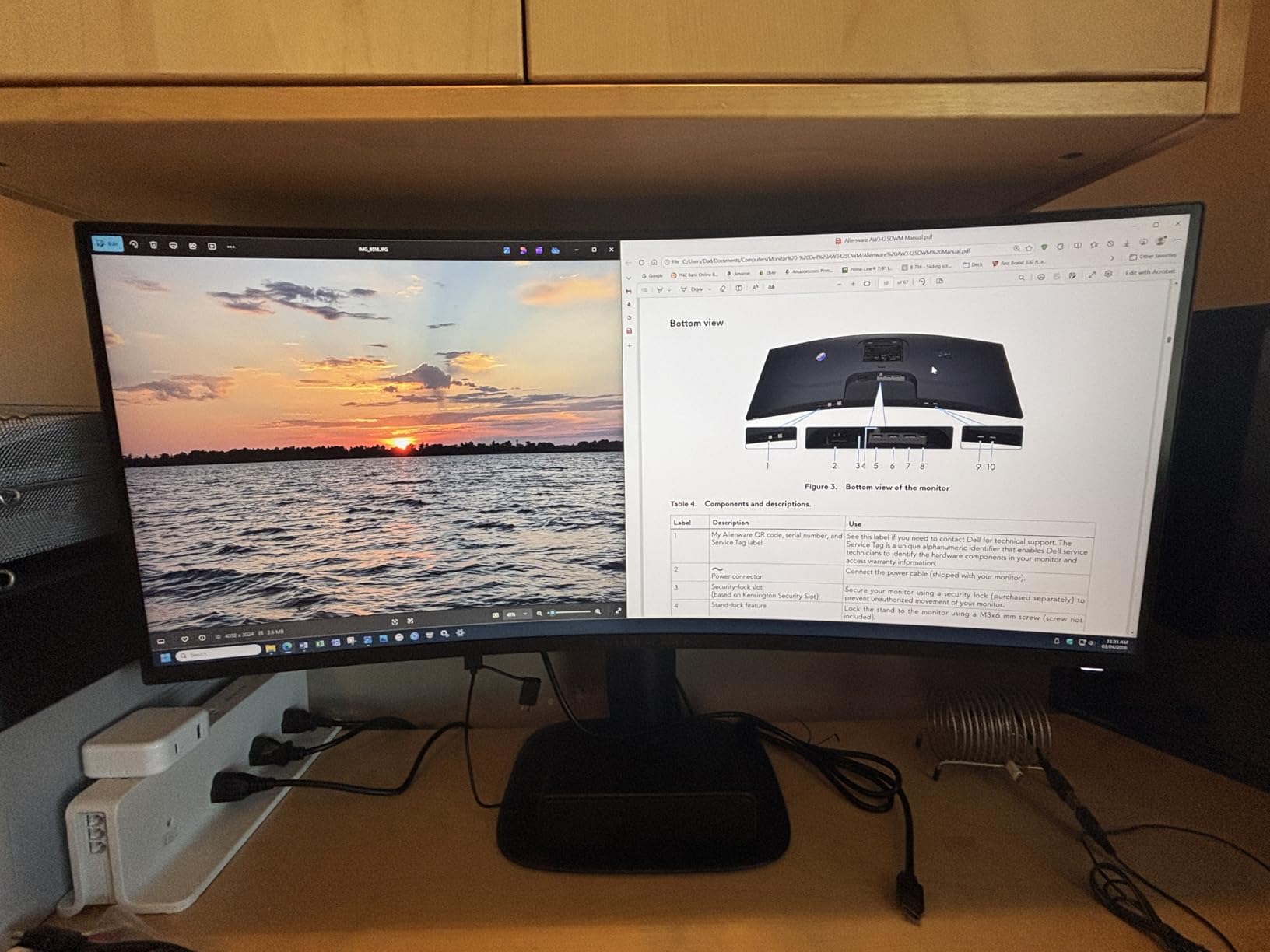 Alienware 34 Curved Gaming Monitor – AW3425DWM - 34-inch WQHD 180Hz 1ms Display, 1500R, AMD FreeSync Premium, VESA AdaptiveSync. customer photo 2