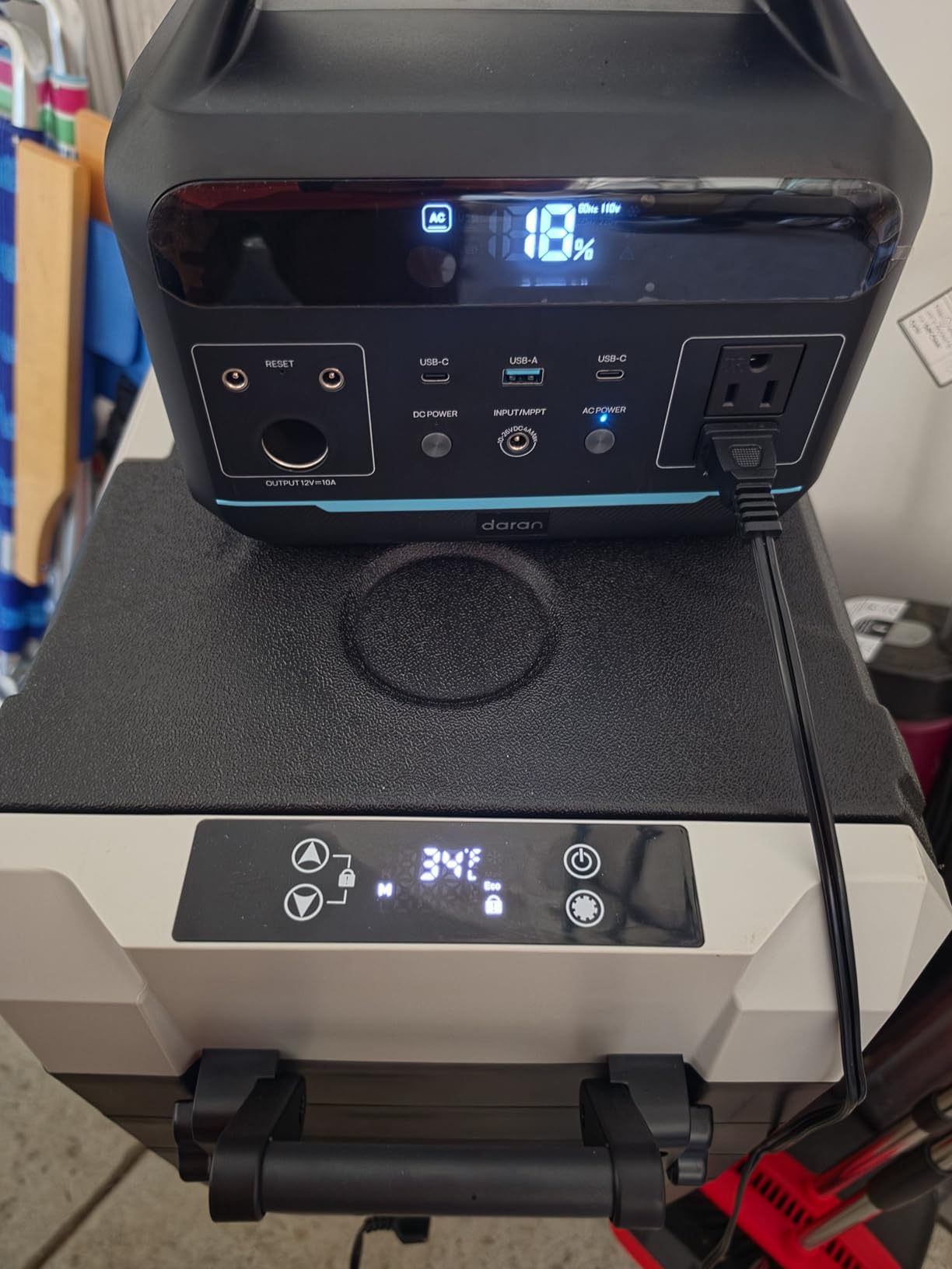 Daran Portable Power Station 600W(1200W Surge) - 288Wh Solar Generator LiFePO4 Battery with AC DC Outlets, 8.3LB Portable Charging Station for Camping, RV, Home, Emergency (Solar Optional) customer photo 2