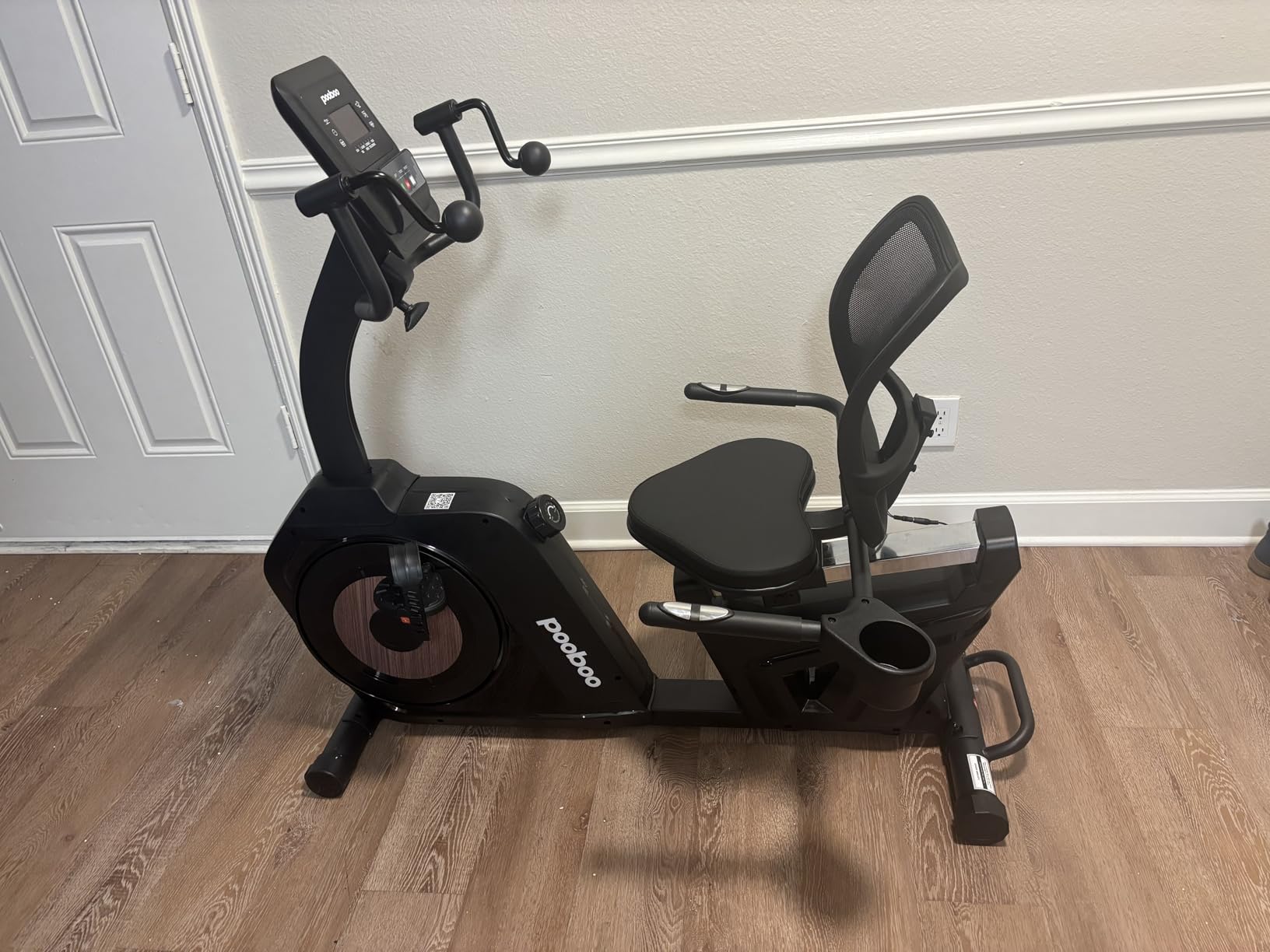 pooboo Recumbent Exercise Bike, Stationary Bikes for Home with Arm Exerciser, Magnetic Recumbent Bike with Ergonomic Backrest & Comfortable Seat, Smart APP, Pulse Sensor, 400LBS Weight Capacity customer photo 2