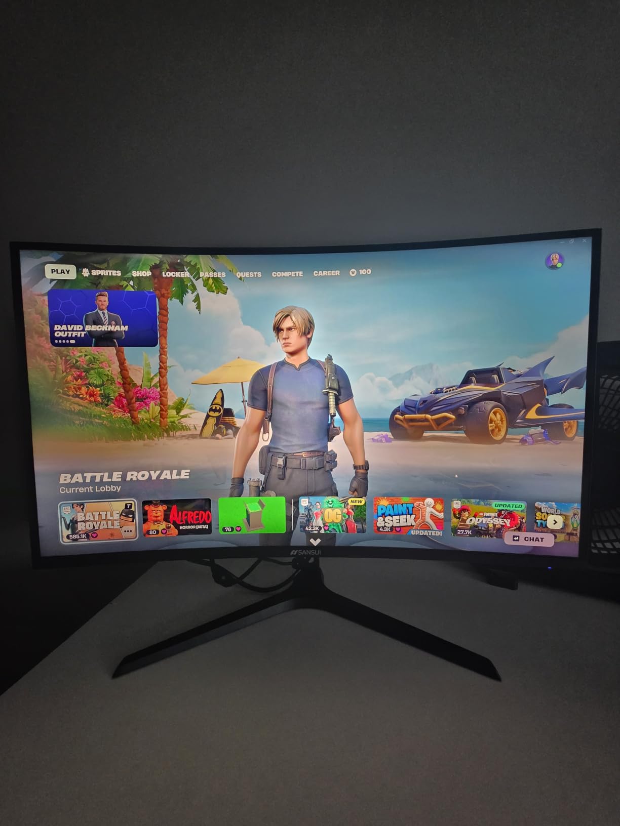 SANSUI 27 Inch Curved 240Hz Gaming Monitor FHD 1080P, 1500R Curve Computer Monitor, 130% sRGB, 4000:1 Contrast, HDR, FreeSync, MPRT 1Ms, Low Blue Light, HDMI DP Ports, Metal Stand, Cable Incl. customer photo 1