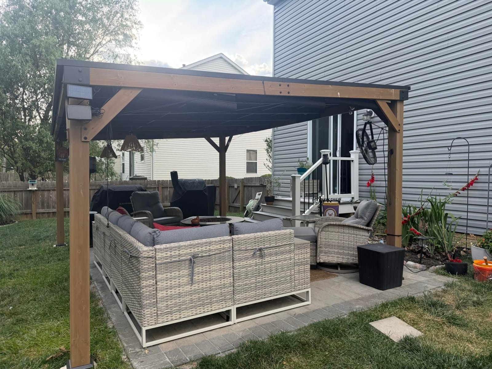 Modern Shade Wood Grill Gazebo 10' x 12' with Sloped Galvanized Steel Roof customer photo 1