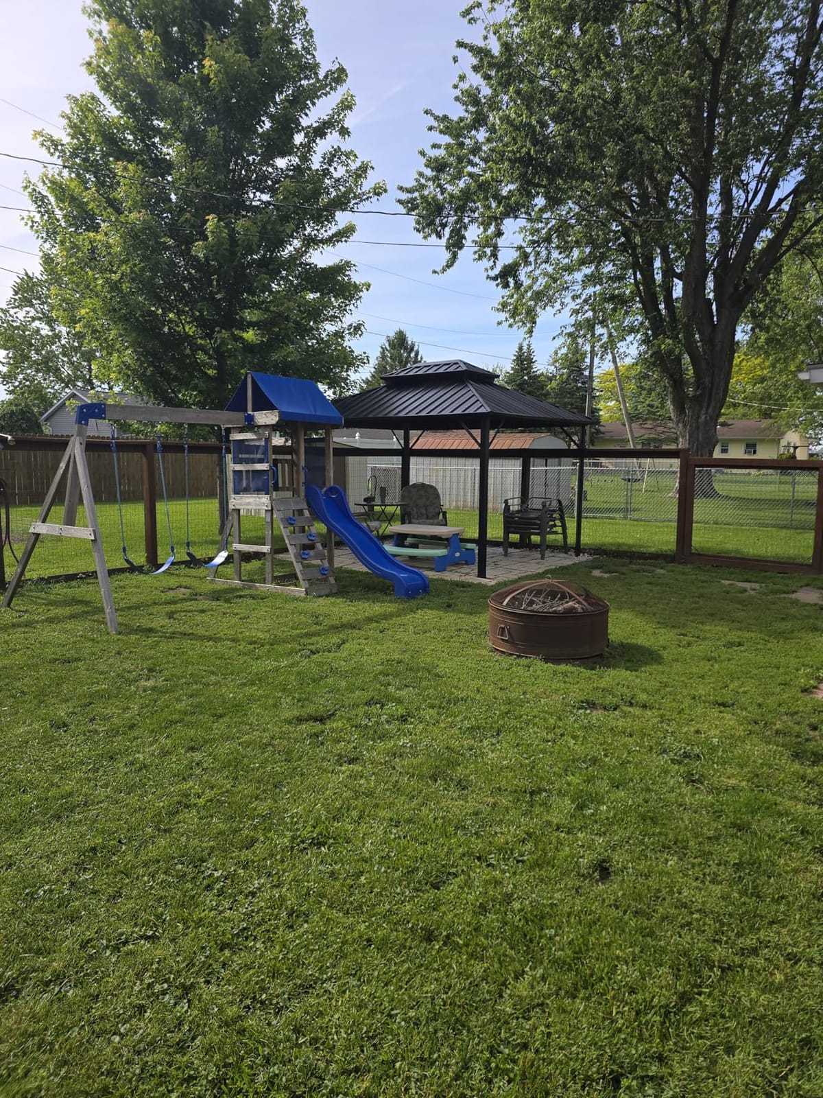 Aoxun Gazebo 10x12 Hardtop Gazebo with Double Galvanized Steel Roof, Gray customer photo 2