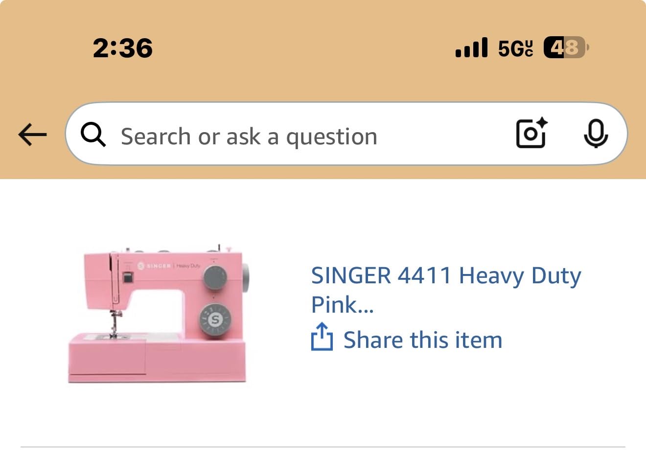 SINGER® 4411 (Pink) High Speed Heavy Duty Sewing Machine with Accessories customer photo 2
