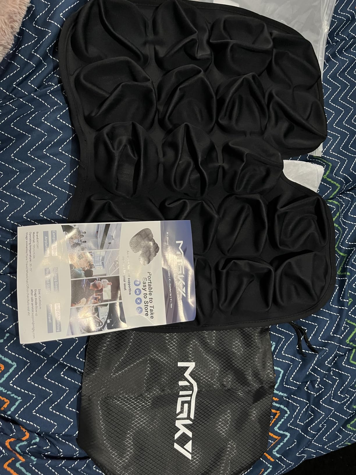 Upgrade Travel Seat Cushion for Airplane,Portable&Adjustable Air Seat Cushion,Coccyx Tailbone Pain Relief Chair Pad,Inflatable Cushion for Wheelchair, Travel,Driving,Office Work customer photo 1