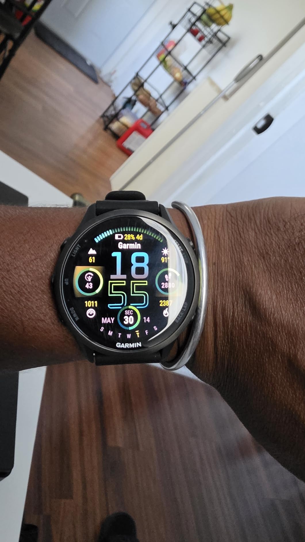 Garmin Forerunner® 970, 47mm, Carbon Gray DLC Titanium, Black/Whitestone customer photo 1