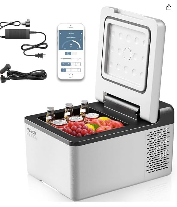 VEVOR 12 Volt Car Refrigerator, 52.8QT/50L Car Fridge, Portable Electric Cooler with -4℉~68℉ Adjustable Temperature, 12/24V DC and 100-240V AC Compressor Freezer for Outdoor, Camping, Travel, RV customer photo 2