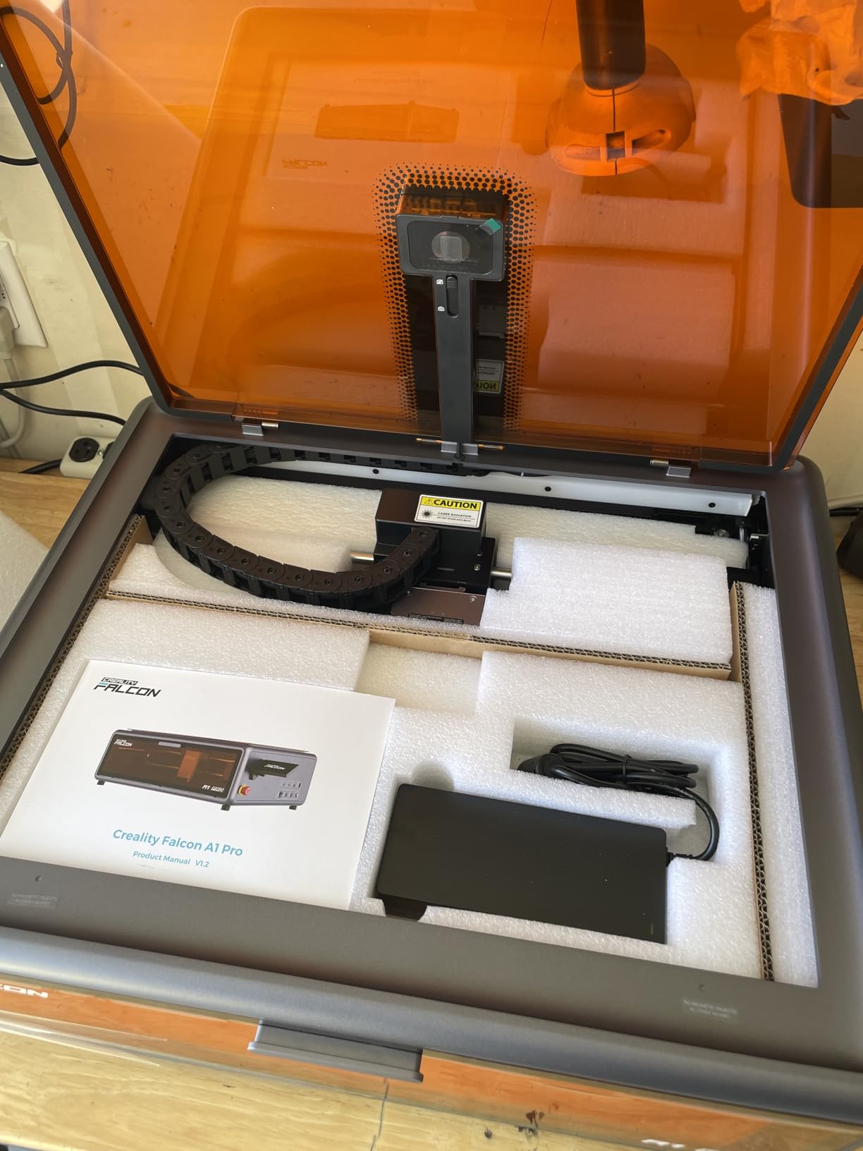 Creality Falcon A1 Pro 20W Laser Engraver, Full Enclosed 180W Output Laser Engraver Machine, Touch Screen, Auto Focus, APP Control, Pre-Assembled, Ideal for Wood and Metal, Class 1 Safety customer photo 1