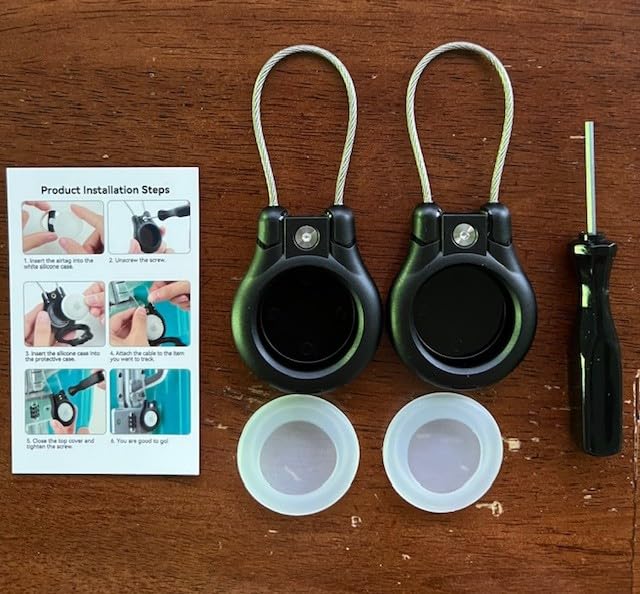 IPX8 Waterproof for AirTag Keychain Holder, with Steel Cable Lock customer photo 2
