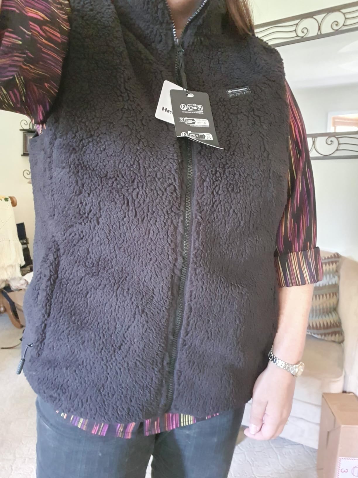Fuzzy Heated Vest for Women with 16000mAh 7.4V Battery Pack Included, Sherpa Heated Vest Women, Fleece Vests Cycling customer photo 1