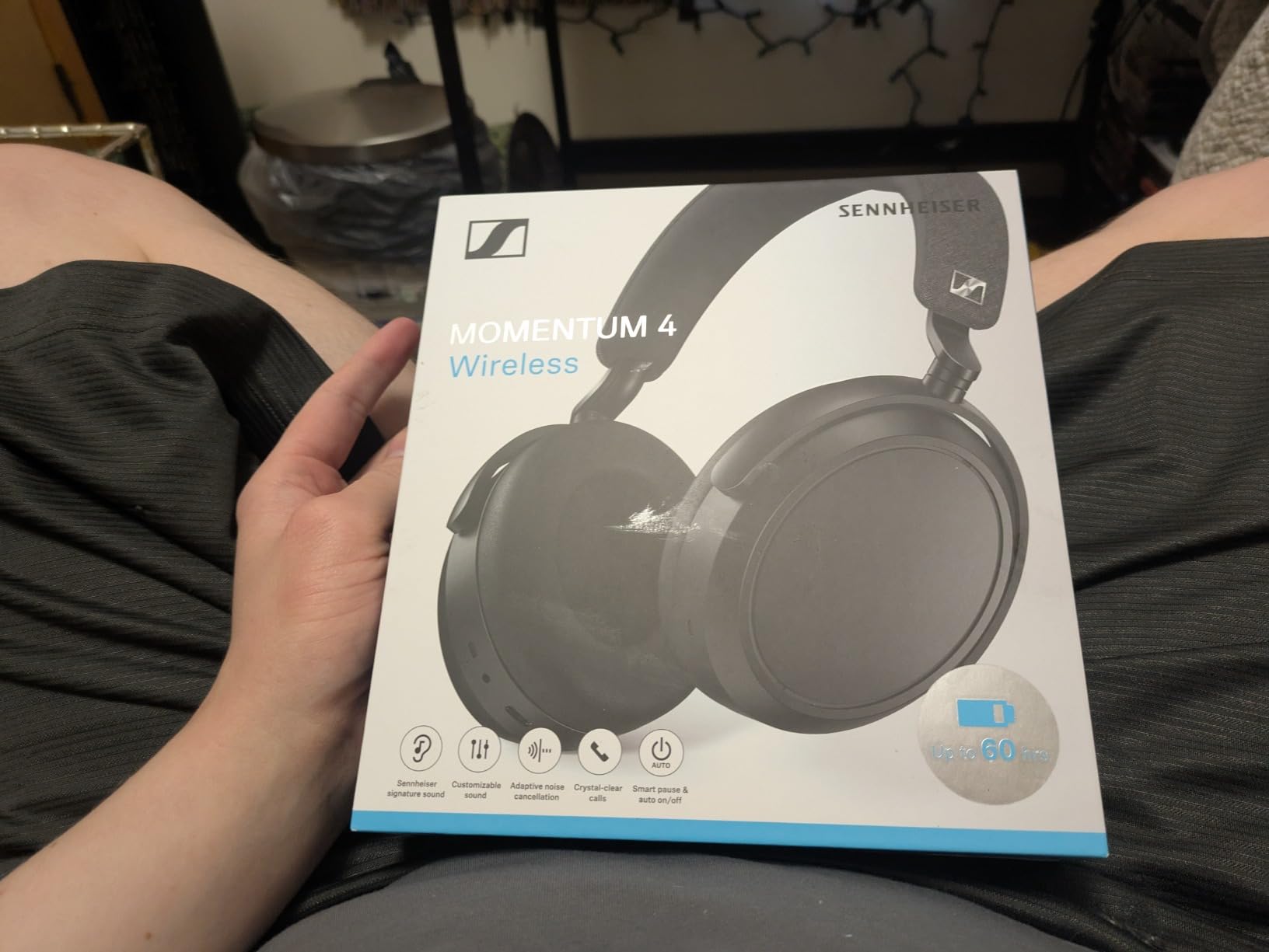 Sennheiser Momentum 4 Wireless Headphones, ANC, 60 Hr Battery, Brown customer photo 1