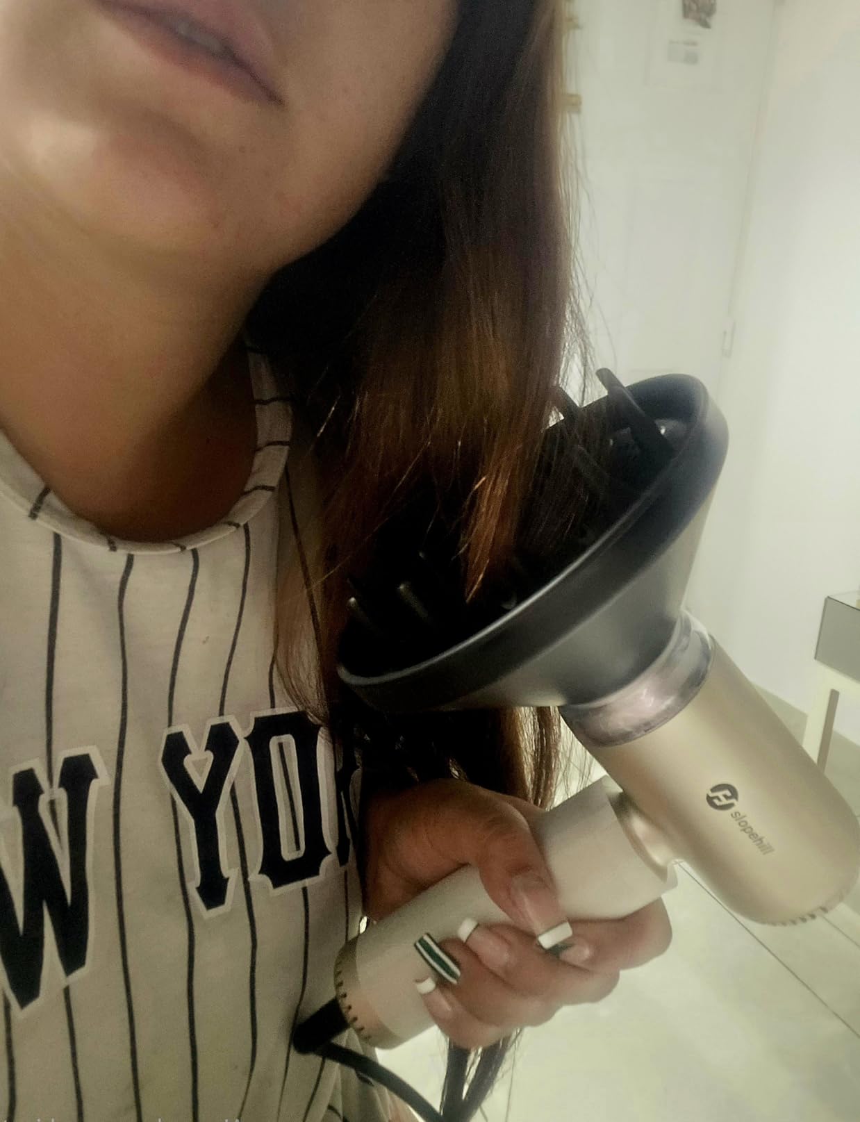 slopehill Dual Voltage Travel Hair Dryer with Diffuser, Ionic, 1500W, Gold customer photo 1