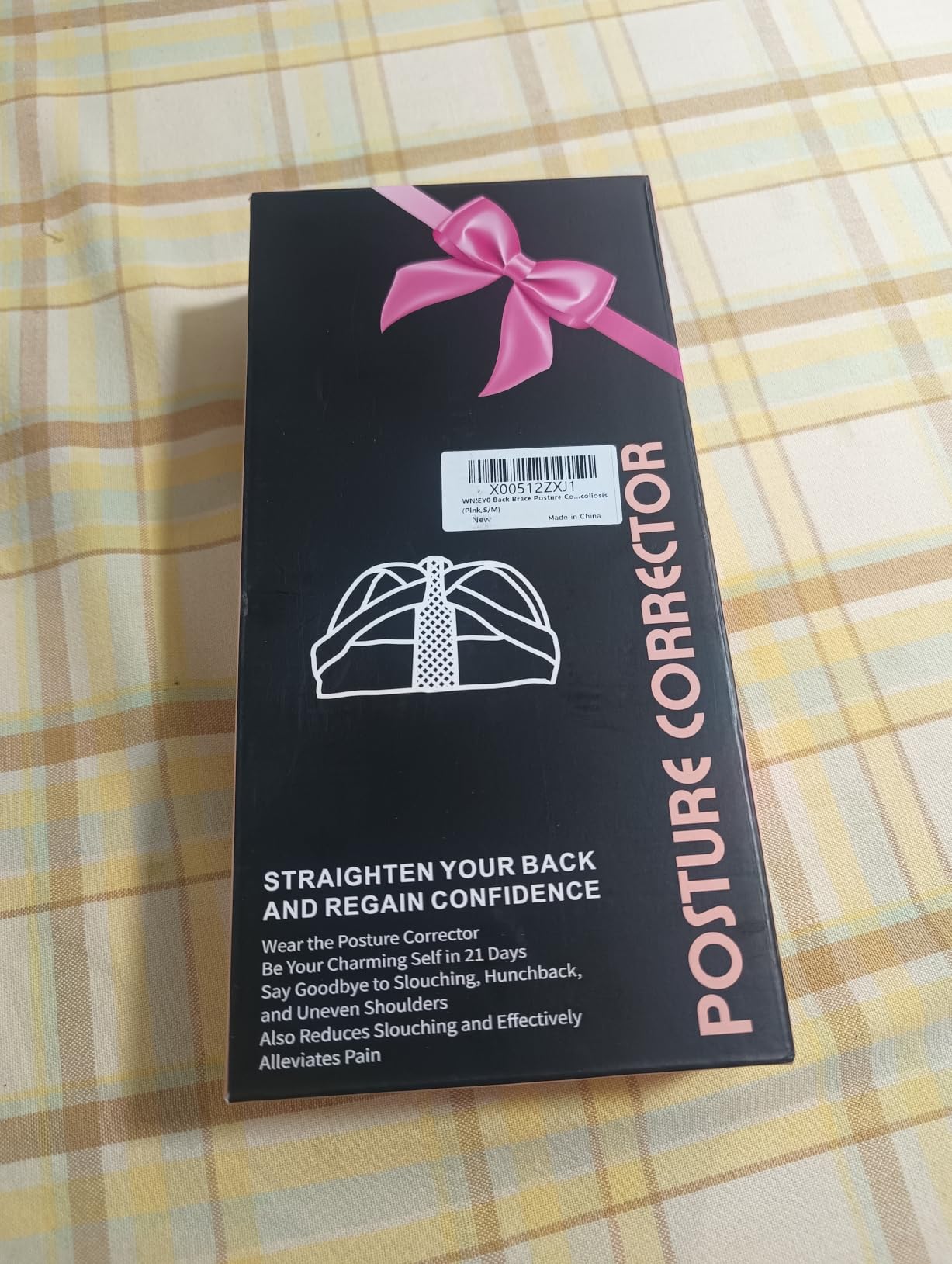 Posture Corrector for Women Back Brace Shoulder Straightener Pink, S/M customer photo 1