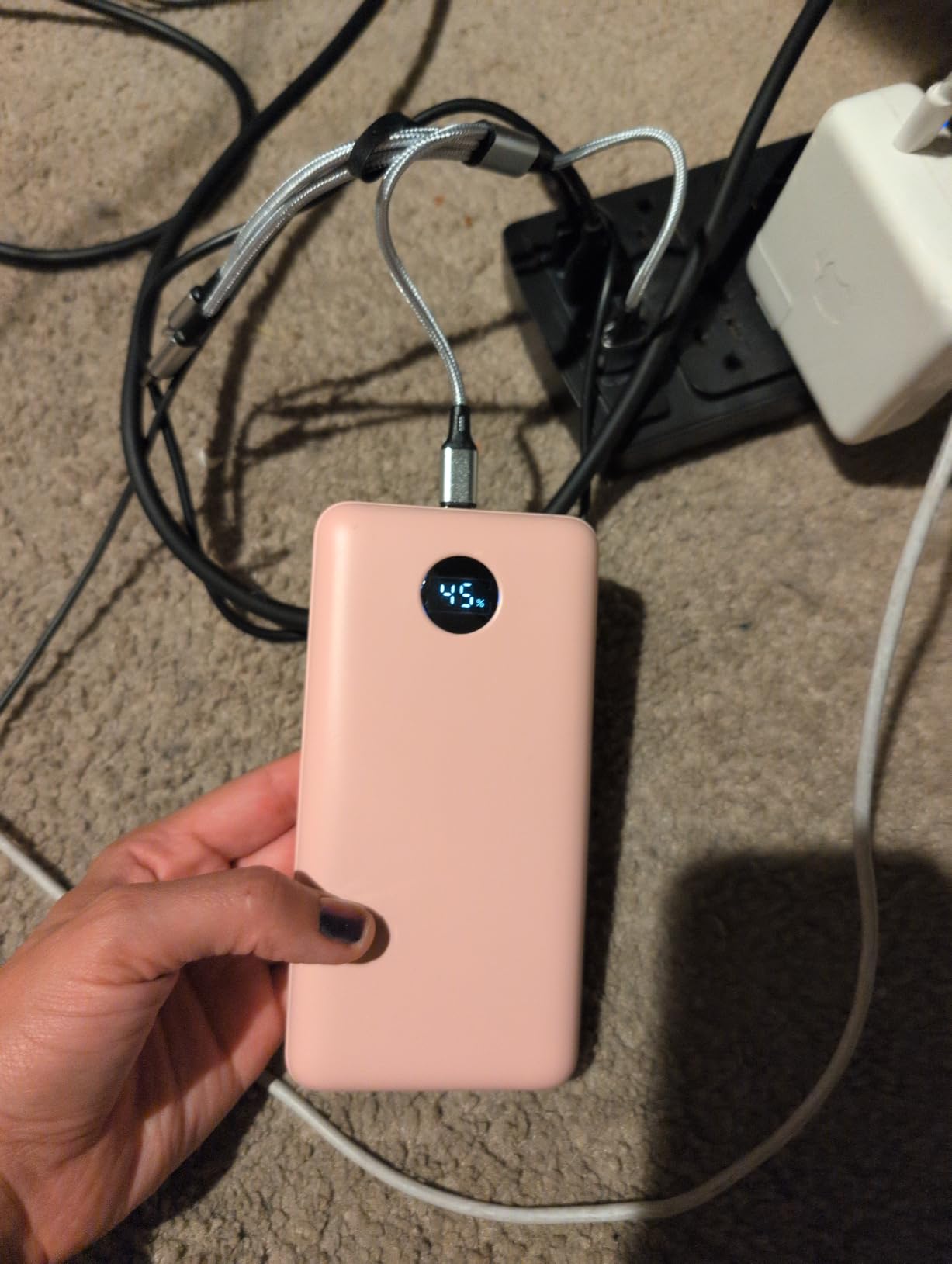ZZI Portable Charger Power Bank 60000mAh, 22.5W PD Fast-Charge Battery Pack | Charge 5 Devices, 3-Ports & 3 in 1 Cable, 60% in 30min, 10 times for iPhone, Fit All Cell Phone/Tablets,Camping/Travel/Outage customer photo 2