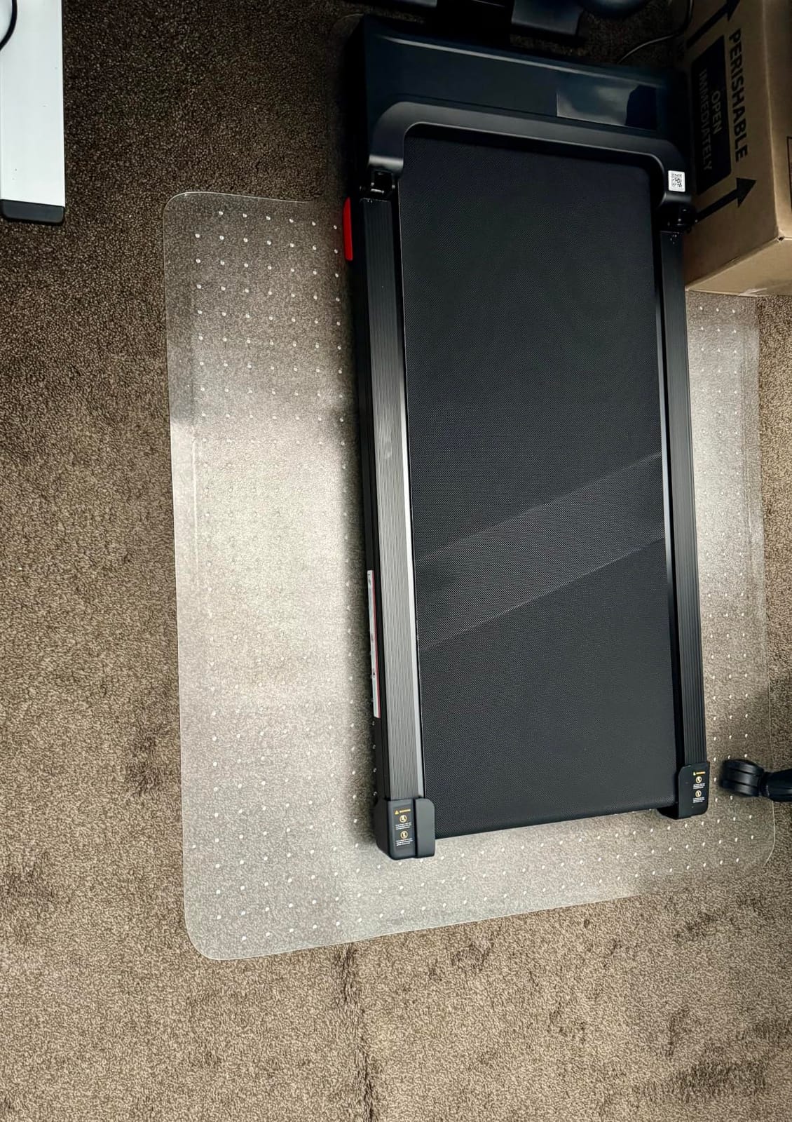 Walking Pad Treadmill for Home - Folding Treadmills with Handle Bar Portable Compact Fold up Indoor Foldable Handles Electric Walk Pads Small Spaces Mini Running Quiet Under Bed Office customer photo 2