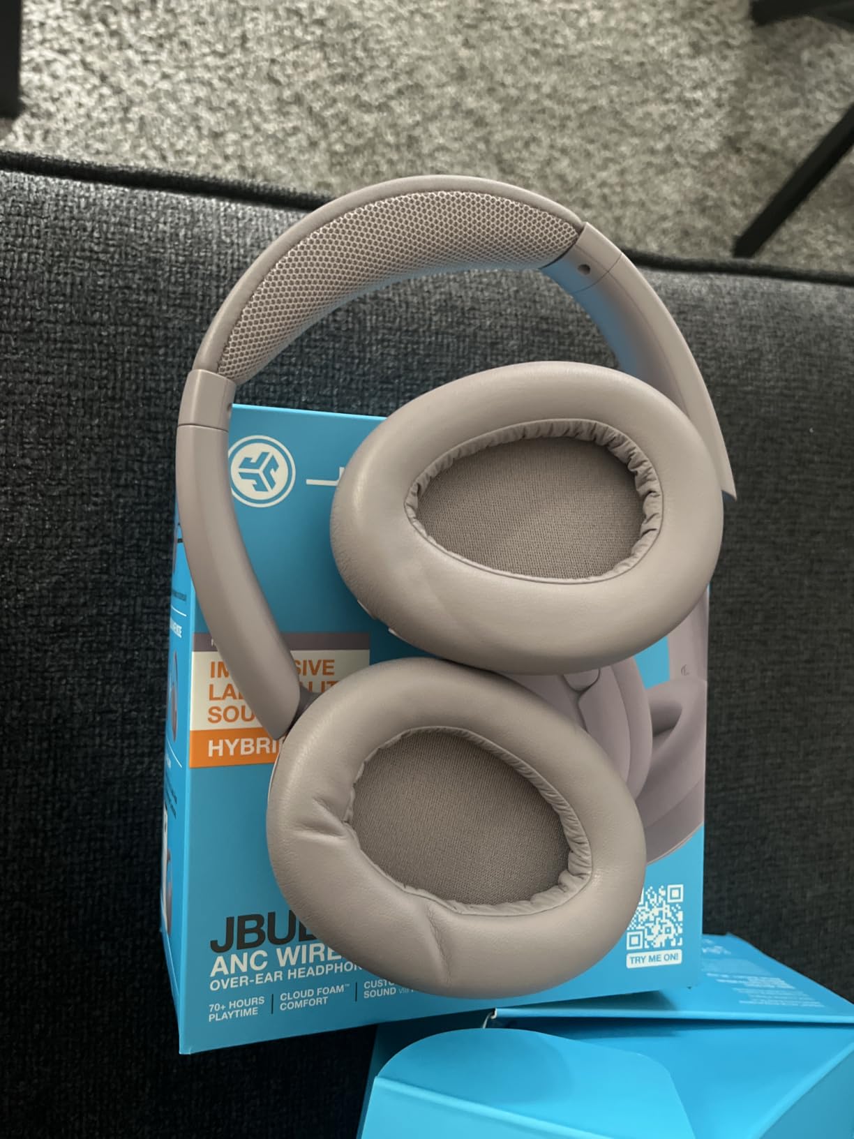 JLab JBuds Lux ANC, Over Ear Headphones, Active Noise Cancelling, Bluetooth, Limited Edition Navy customer photo 1