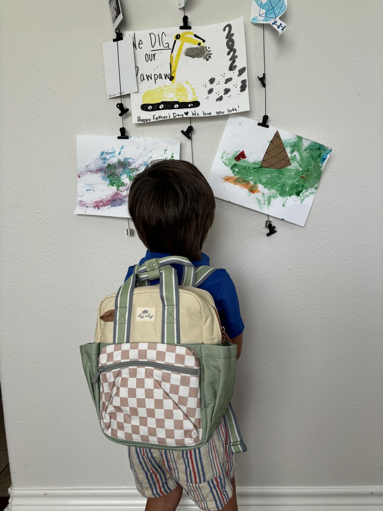Itzy Ritzy Toddler Backpack, Daycare Bag w/Spacious Interior (Airplane) customer photo 2