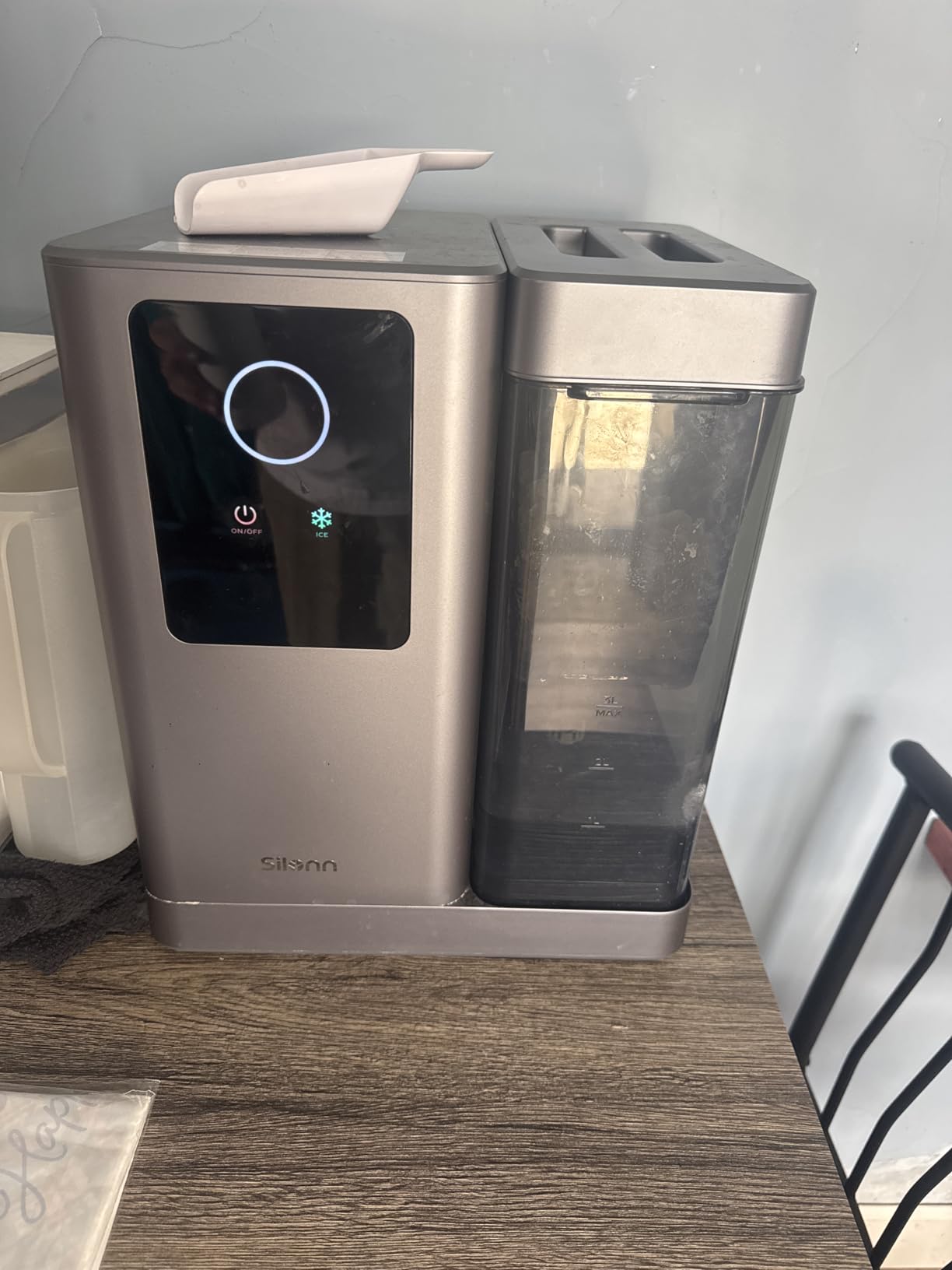 Silonn Nugget Ice Maker Countertop with APP & Voice Control, Self Cleaning Ice Machine with 3L Large Water Tank, 44lbs/24H Soft Chewable Ice, Portable Pebble Ice Maker for Home, Kitchen and Party customer photo 2