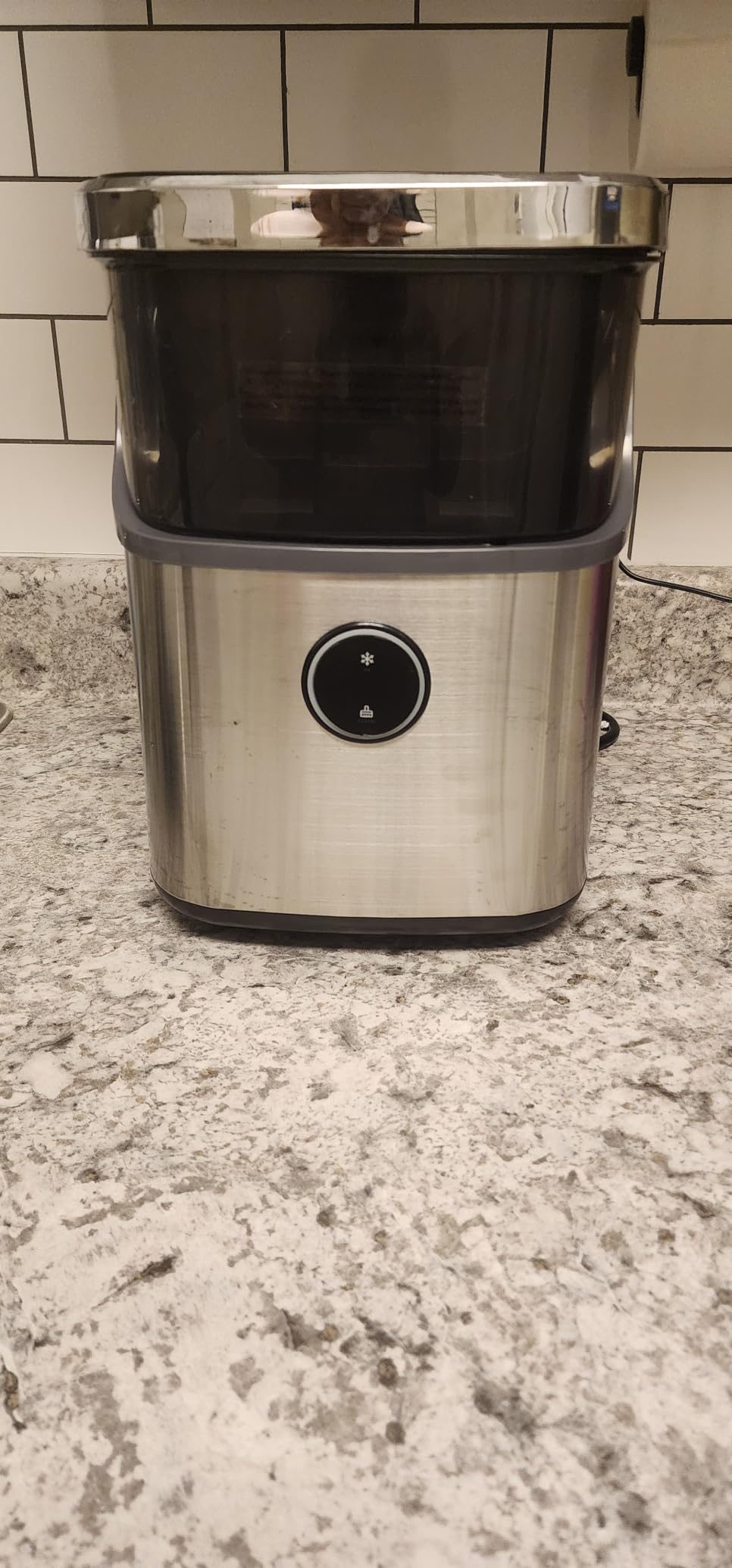 Silonn Nugget Ice Maker Countertop - 44lbs/24h Crushed/Pebble Ice Machine, Front Pull-Out Water Tank & Removable Basket, Stainless Steel Finish for Home Kitchen customer photo 1