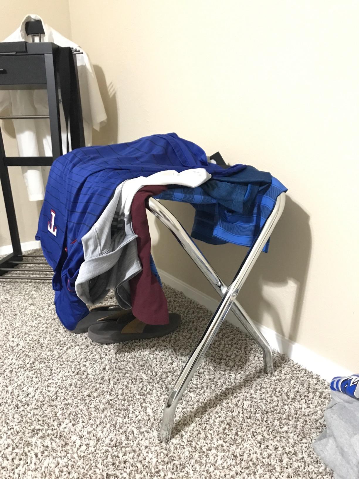 Whitmor Chrome Luggage Rack - Foldable - Commercial Quality customer photo 1