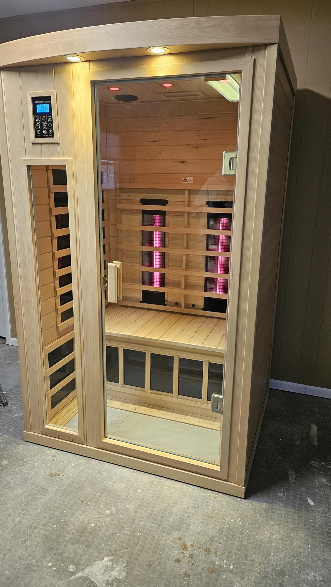Ceramic Infrared Sauna 2 Person Infrared Sauna w/Red Light Therapy customer photo 2