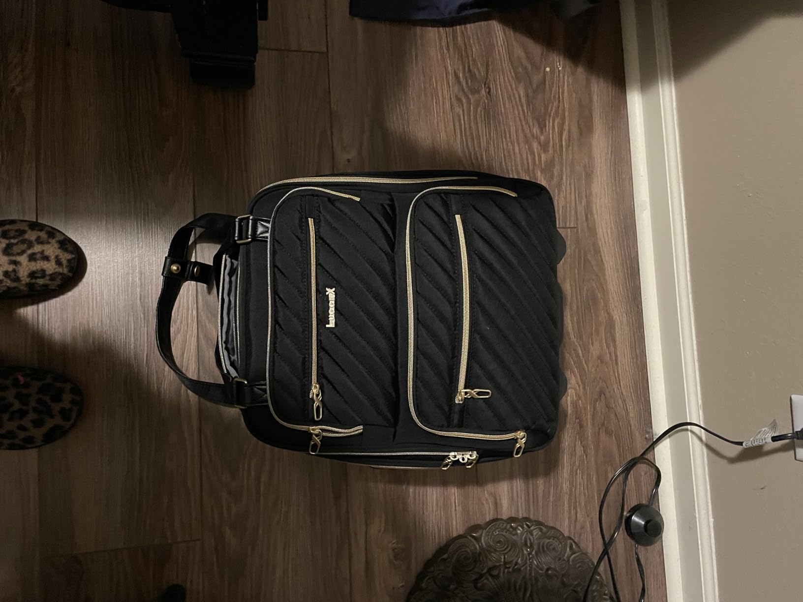 LUGGEX Expandable Softside Carry On Suitcase, Blue, 20
