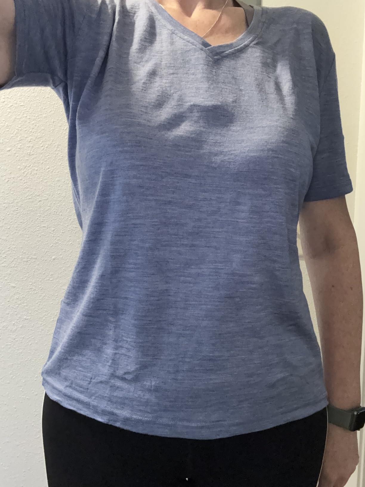 100% Merino Wool T-Shirt Women - Short Sleeve Tee with Hiking Socks customer photo 1