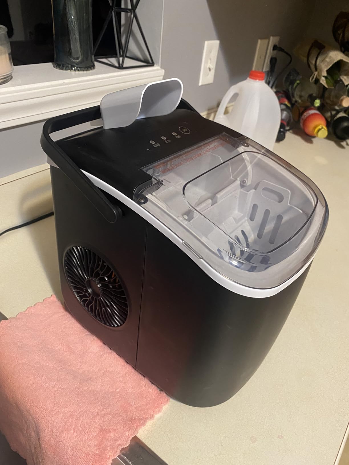 Electactic Nugget Ice Maker Countertop, 35Lbs/24H, Ready in 7 Mins Pebble Ice Maker Machine, Self-Cleaning Pellet Ice Maker with Ice Scoop&Basket, Countertop Sonic Ice Makers for Home,Stainless Steel customer photo 1