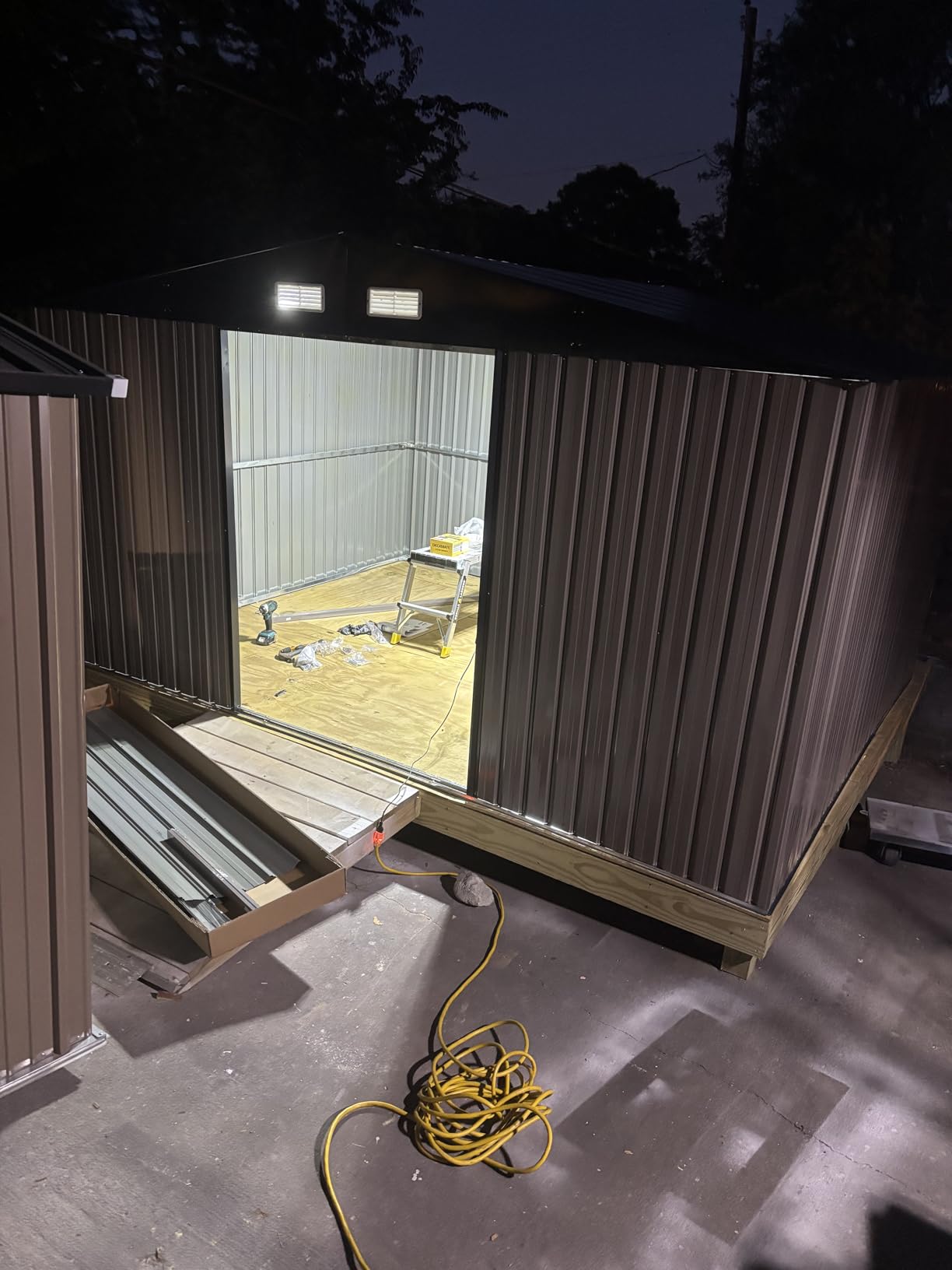 GVDV 8x6 FT Outdoor Storage Shed, Full Size Metal Utility Shed (No Floor) customer photo 2